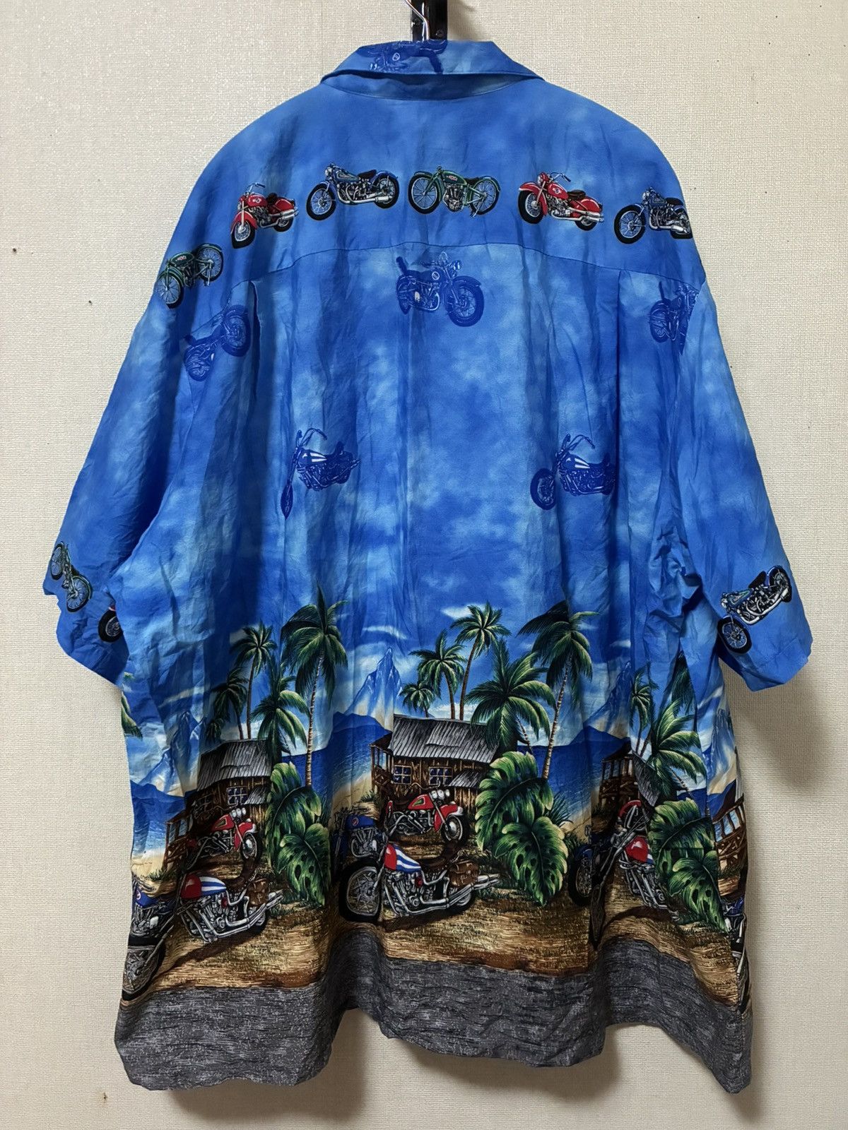 Vintage Aloha Shirt/Motorcycle Print/Made in Hawaii/Vintage/4XL Size US XXL / EU 58 / 5 - 4 Thumbnail