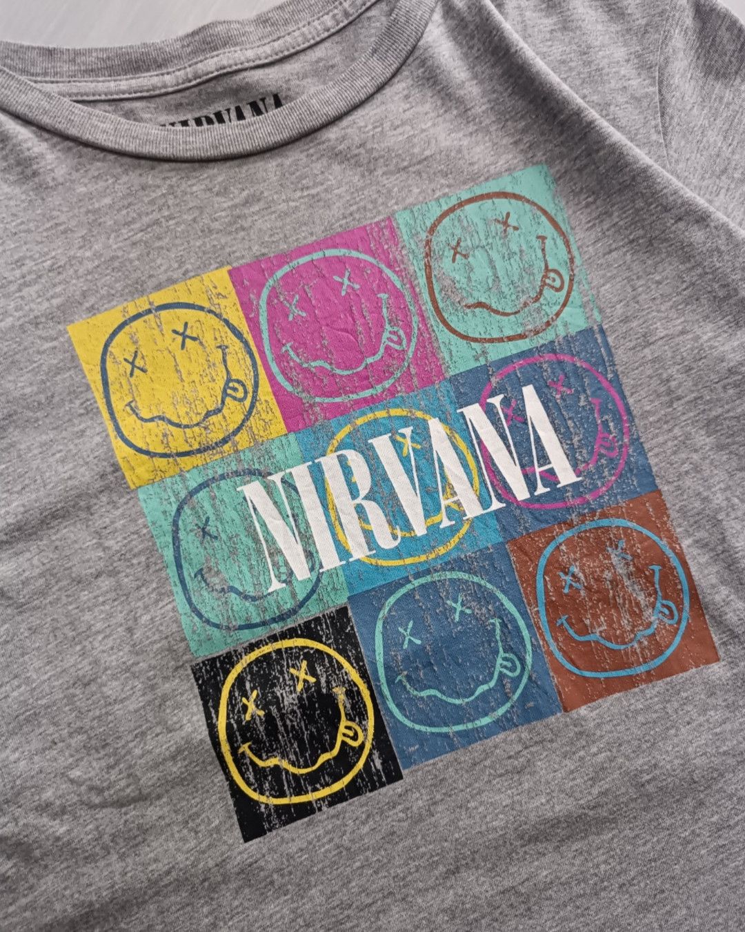 Band Tees × GU × Nirvana GU Collabs Nirvana Happy Face T-Shirt Size US M / EU 48-50 / 2 - 2 Thumbnail
