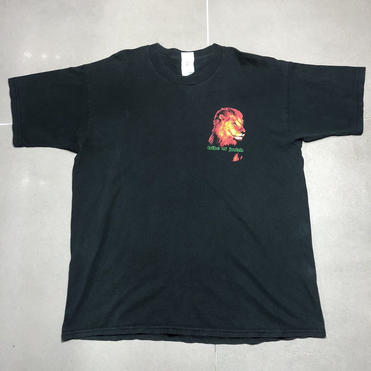 Vintage Vtg Tribe Of Judah Positive Rastafari Tahirt Size US XL / EU 56 / 4 - 2 Thumbnail