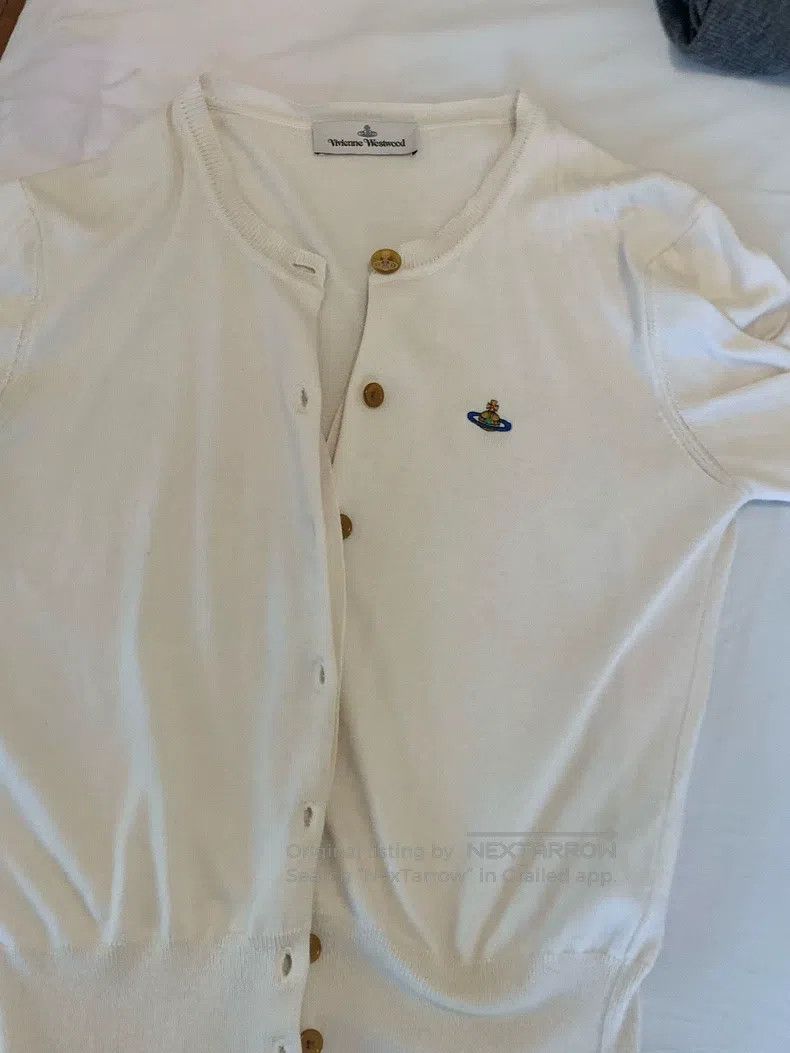 Vivienne Westwood Vivienne Westwood Saturn Embroidered Knit Cardigan, 85% Co Size XS / US 0-2 / IT 36-38 - 2 Thumbnail