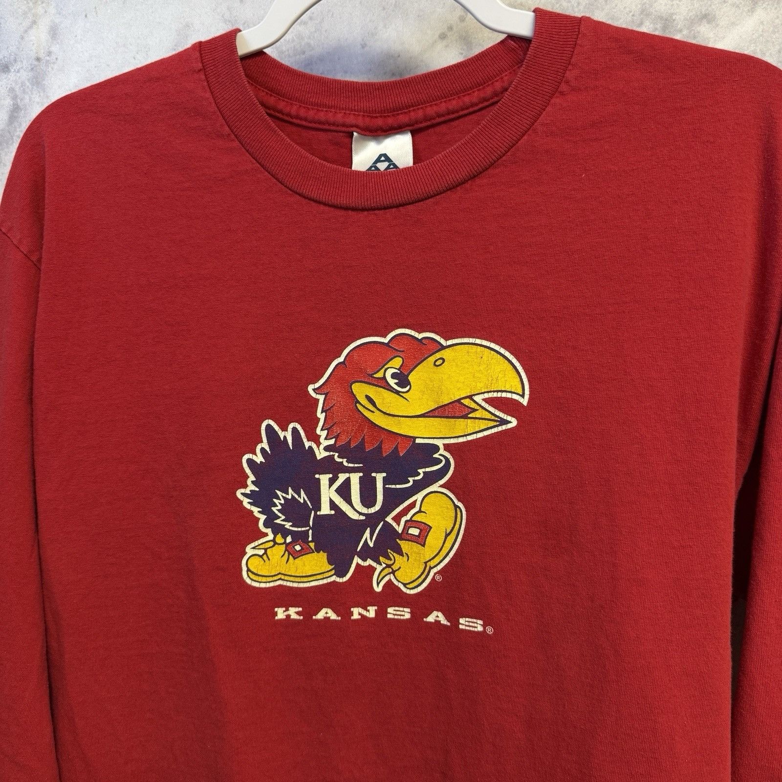 Vintage Vintage University of Kansas Jayhawks T Shirt Mens L 20.5x29 Size US L / EU 52-54 / 3 - 1 Thumbnail