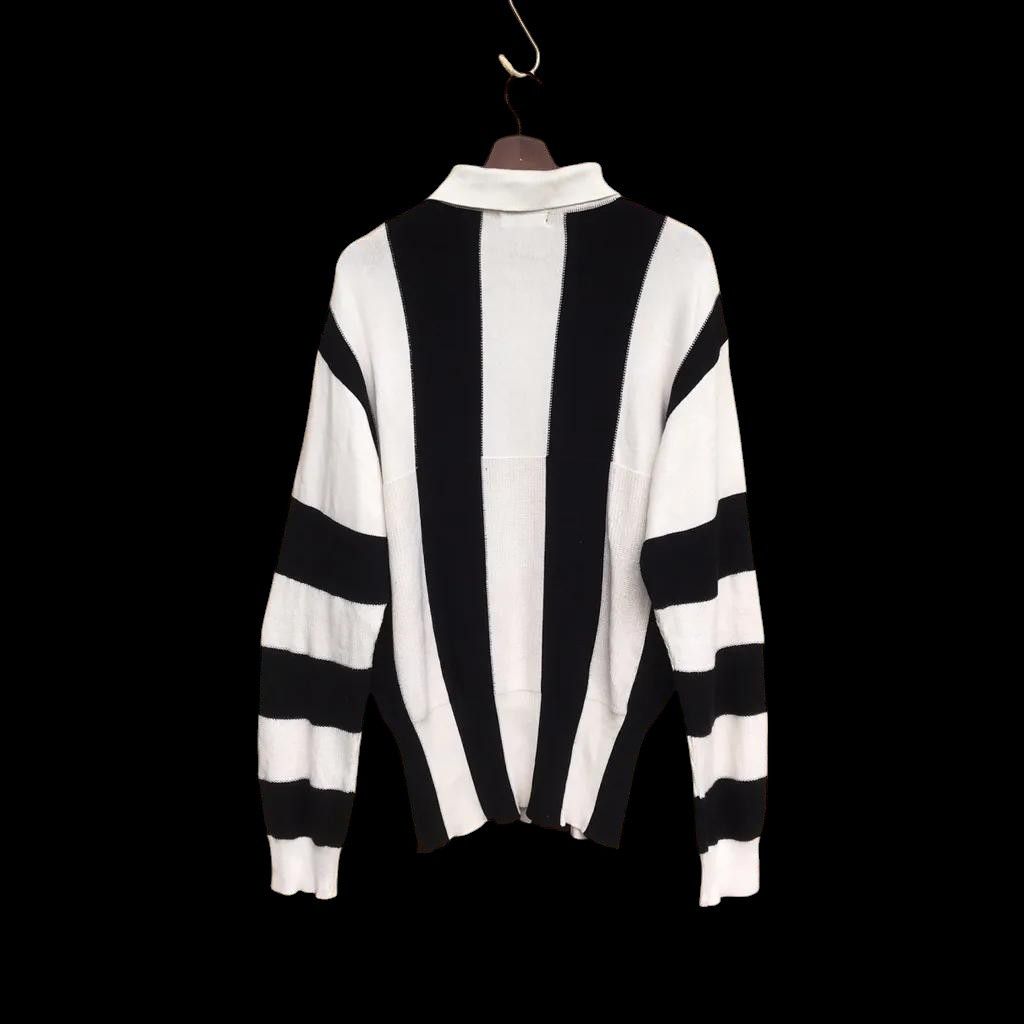 Issey Miyake RARE VINTAGE 90S ISSEY MIYAKE PRISONER ZEBRA STRIPED JUMPER Size US M / EU 48-50 / 2 - 4 Thumbnail