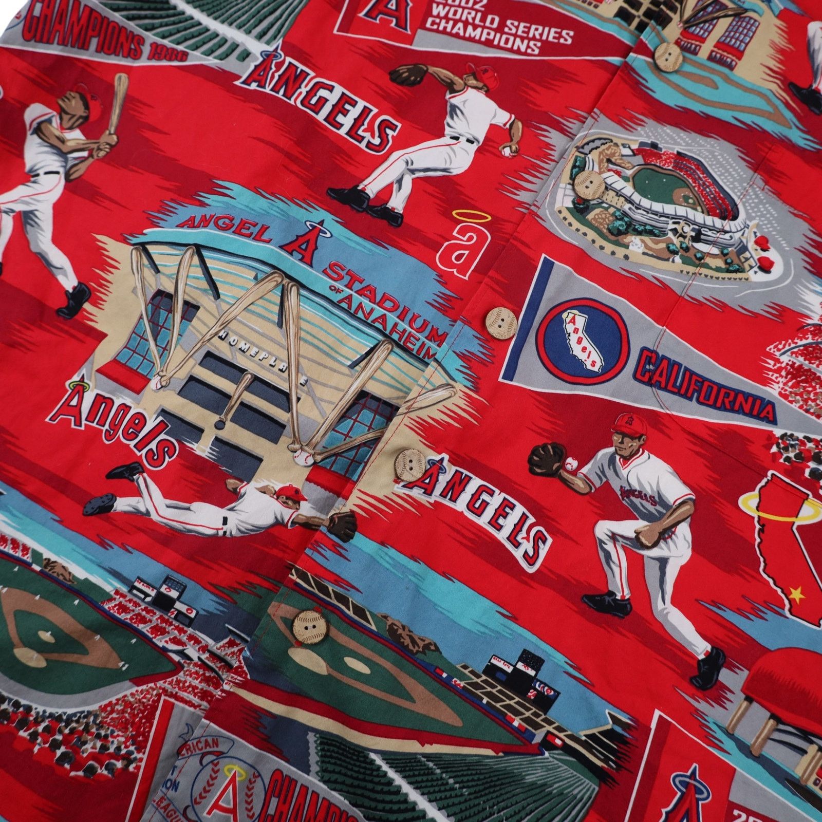 MLB × Reyn Spooner × Vintage VTG Reyn Spooner Anaheim Angels Baseball Hawaiian Shirt Size US XL / EU 56 / 4 - 4 Thumbnail