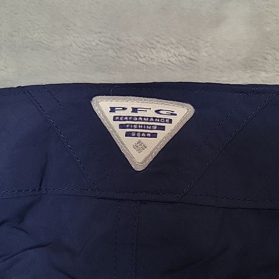 Vintage Columbia PFG Shorts Men L Blue Elastic Waist Lightweight UPF Fishing Bermuda Casual Outdoor UV Protection Size US 33 - 7 Thumbnail