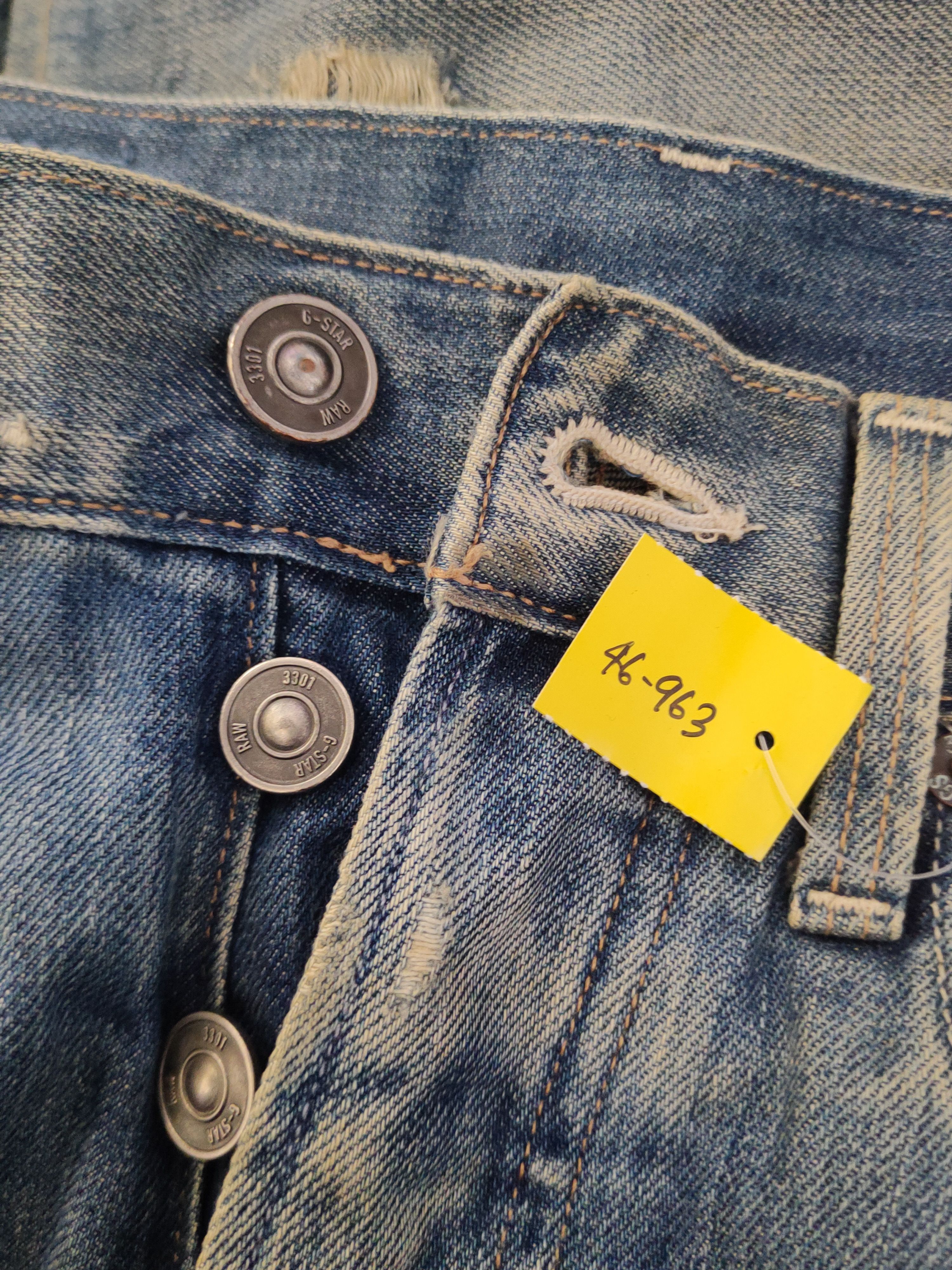 G-Star DL G-star Raw Blue Distressed Ripped Jeans #46-963 Size US 31 - 21 Thumbnail