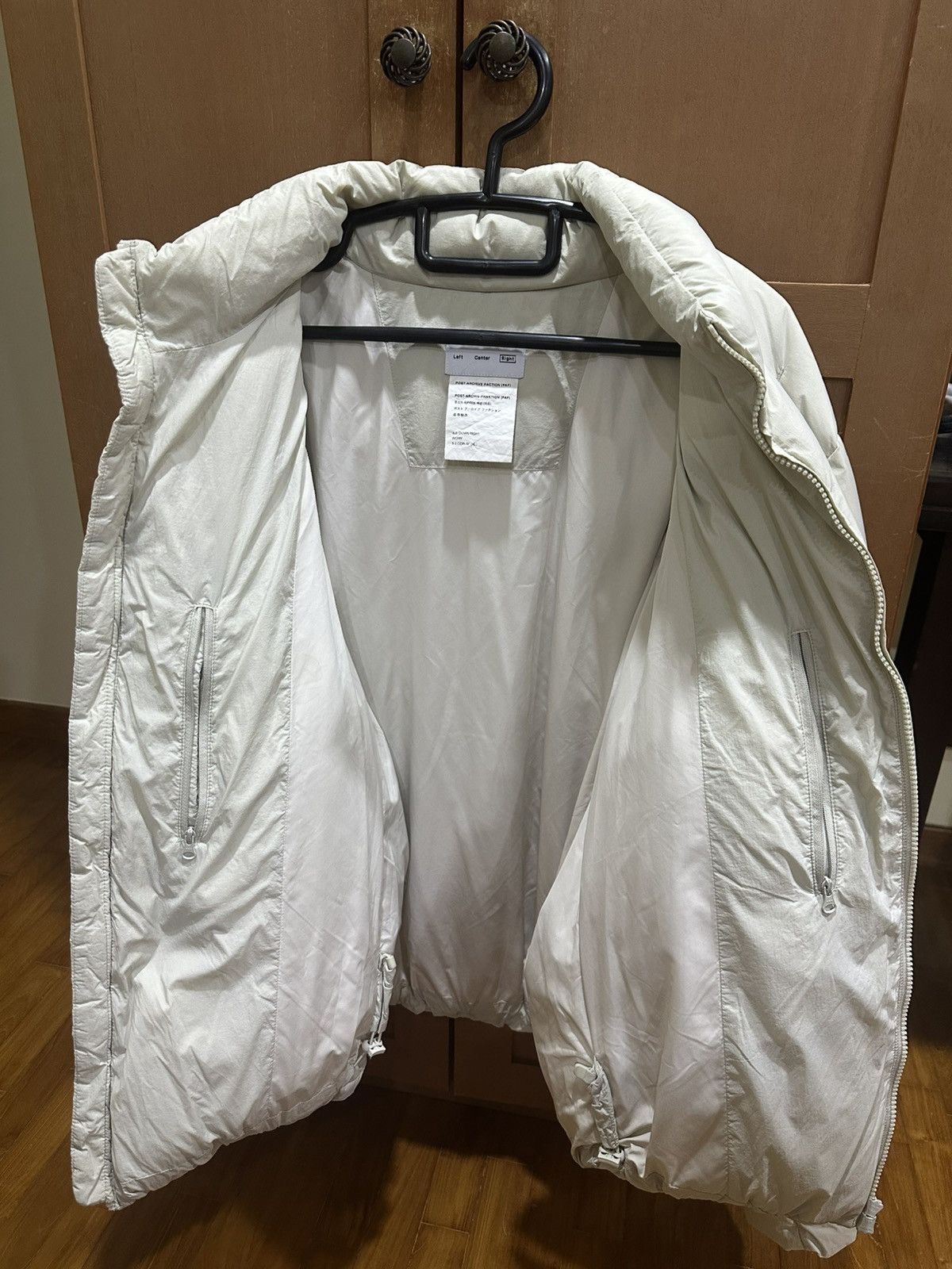 POST ARCHIVE FACTION (PAF) PAF 5.1 Cream Right Down Jacket Size US XL / EU 56 / 4 - 5 Thumbnail