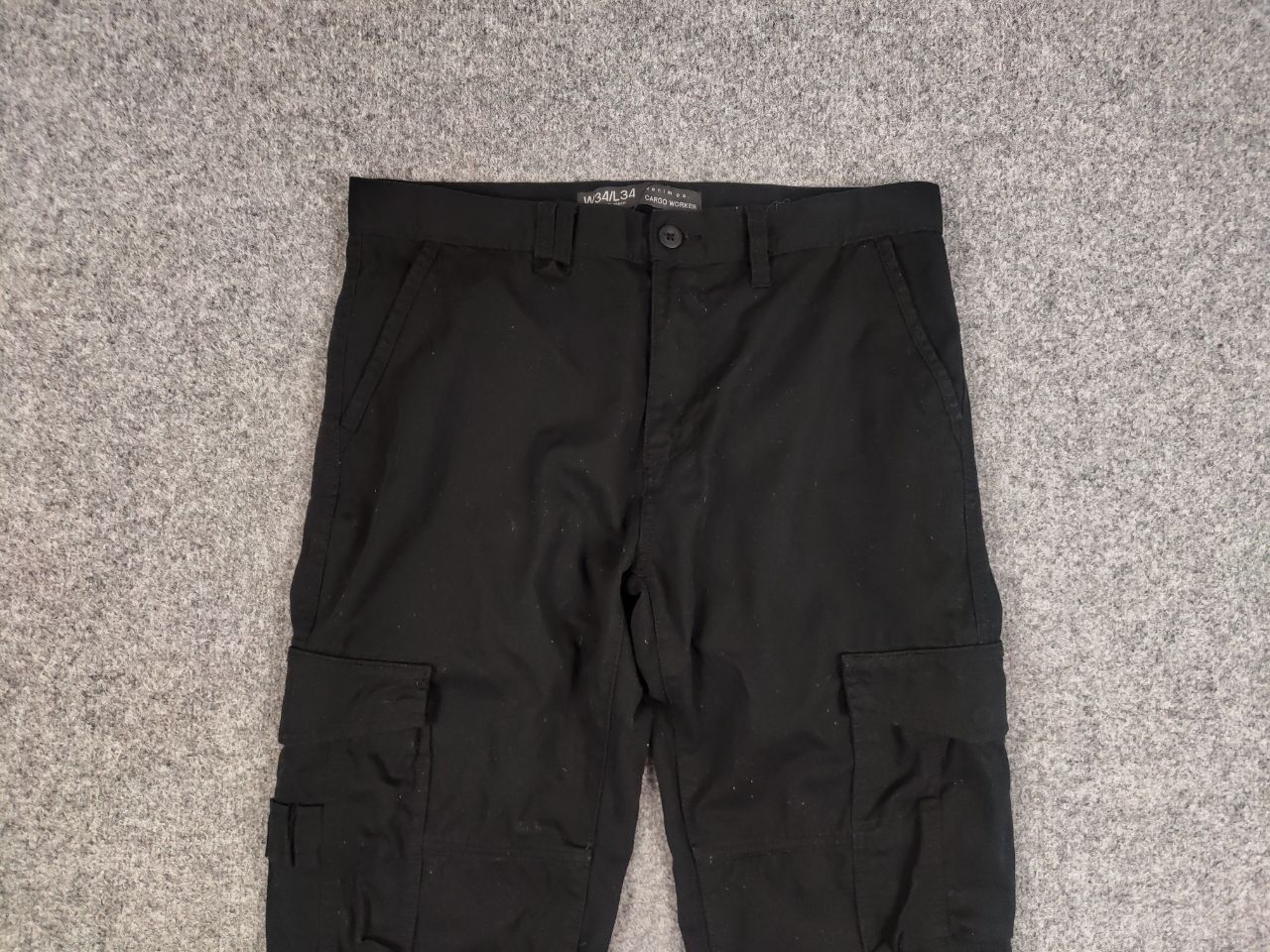 Japanese Brand Vintage 90's Japanese design black multi pocket Cargo Pants Size US 34 / EU 50 - 14 Thumbnail