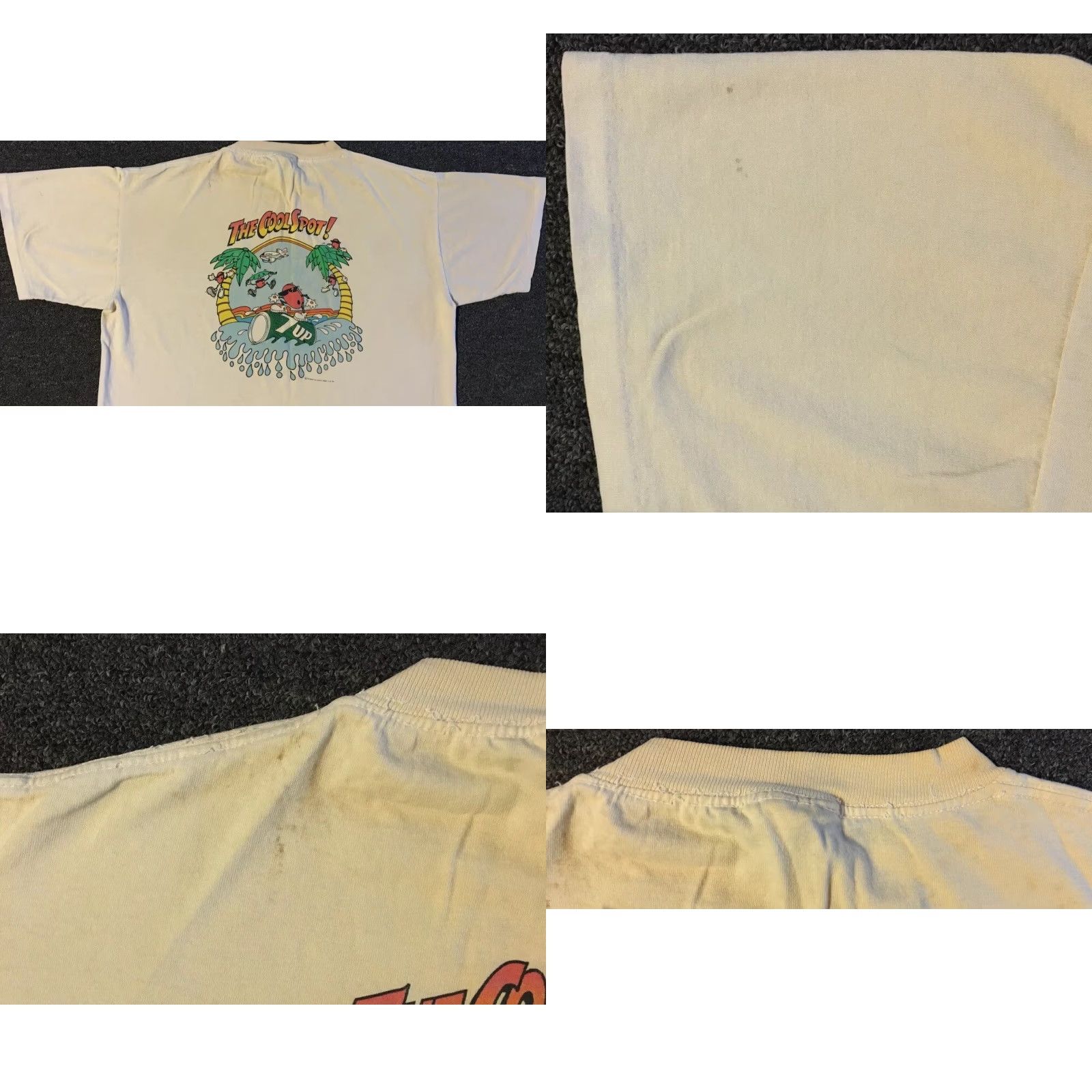 Thrasher VINTAGE 90s 7up Thrashed Faded Promo Shirt M White Crew Neck Short Sleeve Graphic Tee Men Distressed Coca Cola Surf Skate Grunge Funny 80s 90s USA Size US M / EU 48-50 / 2 - 10 Thumbnail