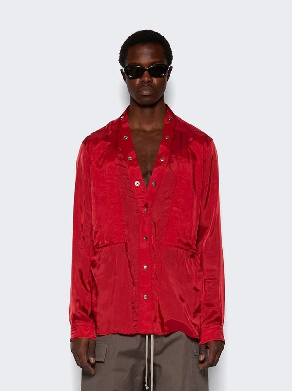 Rick Owens Rick Owens Larry Fog Pocket Shirt 'Cardinal Red' Size US L / EU 52-54 / 3 - 8 Thumbnail
