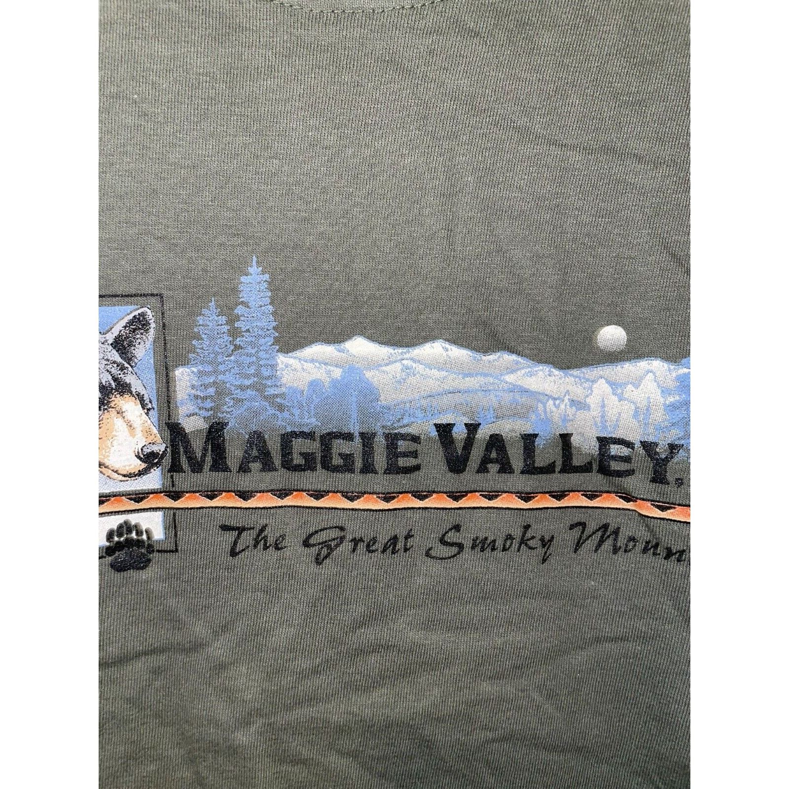 Anvil Vintage Maggie Valley Shirt North Carolina Bear Green Tee Size US M / EU 48-50 / 2 - 3 Thumbnail