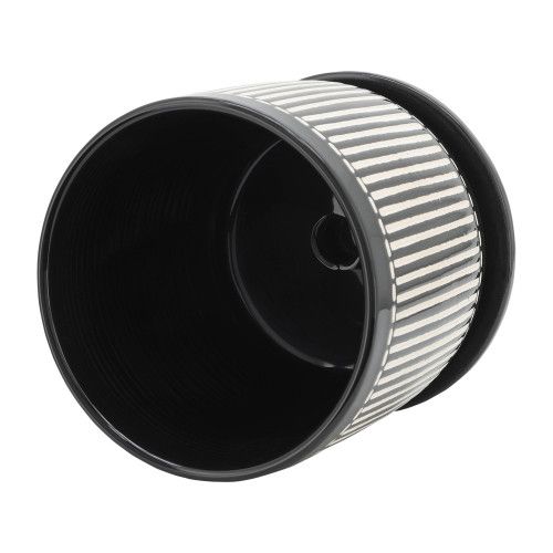 Designer × Homemade S/2 5/6" VERTICAL LINES PLANTER W/ SAUCER, BLACK Size US L / EU 52-54 / 3 - 8 Thumbnail