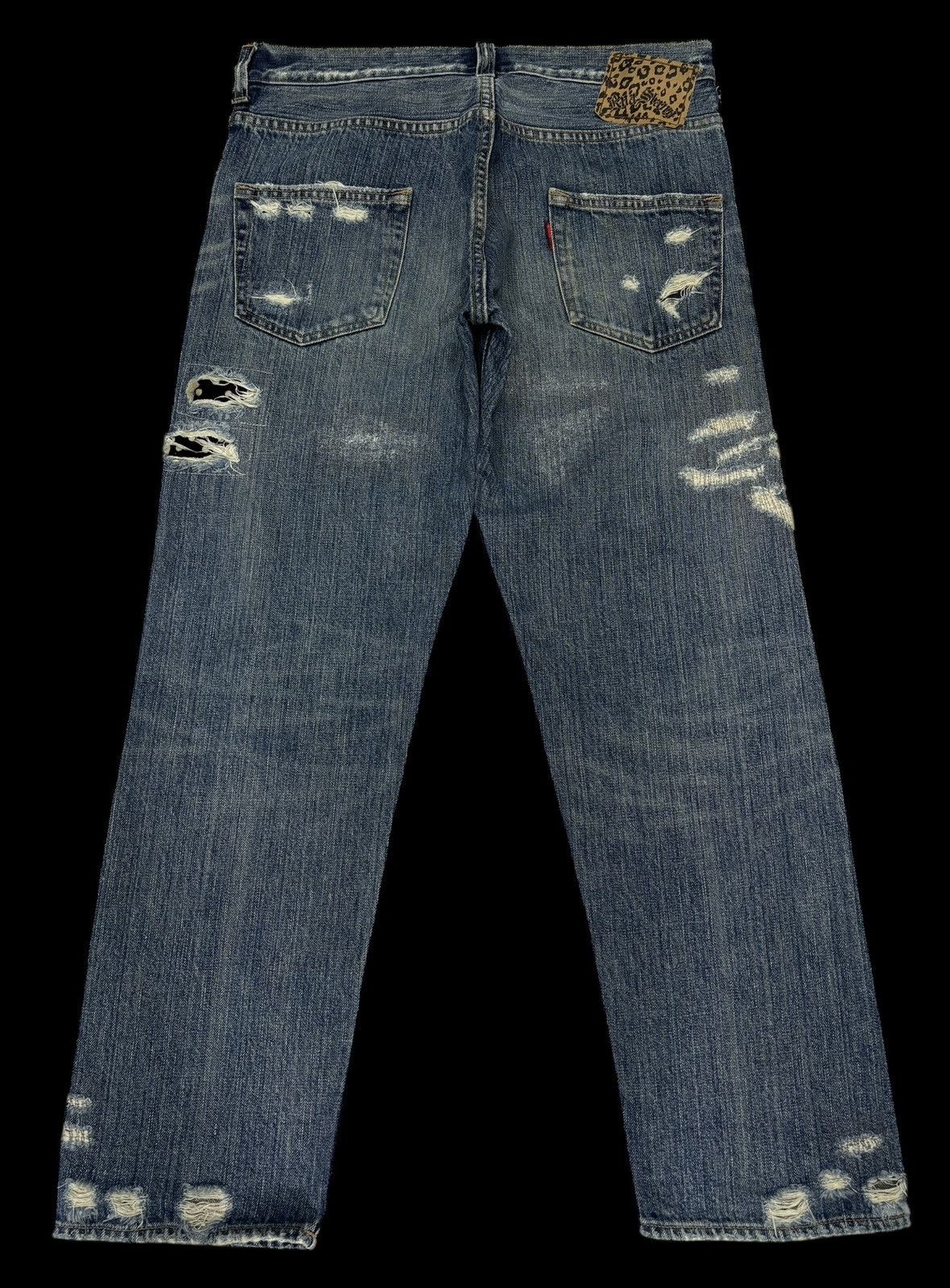 Hysteric Glamour × Undercover 🔥RNA SLANG THRASHED DISTRESSED DENIM JEANS Size US 32 / EU 48 - 6 Thumbnail