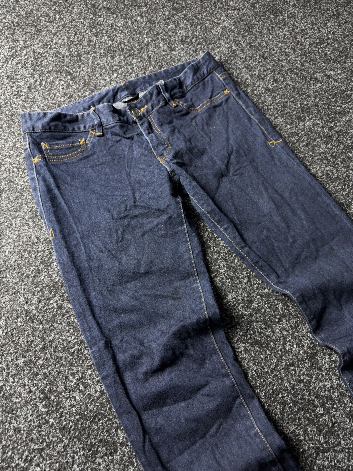 Armani Exchange Luxury Y2K Armani Exchange Slim Fit Dark Blue Stretch Jeans Size 30" / US 8 / IT 44 - 5 Thumbnail