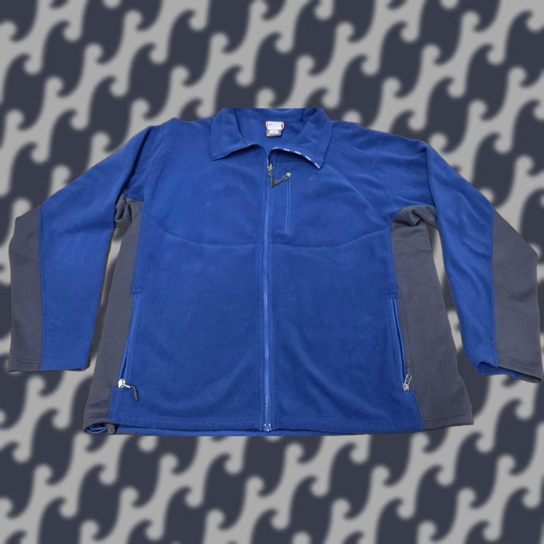 Nike ACG Jacket Mens XL Blue Gray Fit Therma Full Zip Fleece Outdoor Hiking