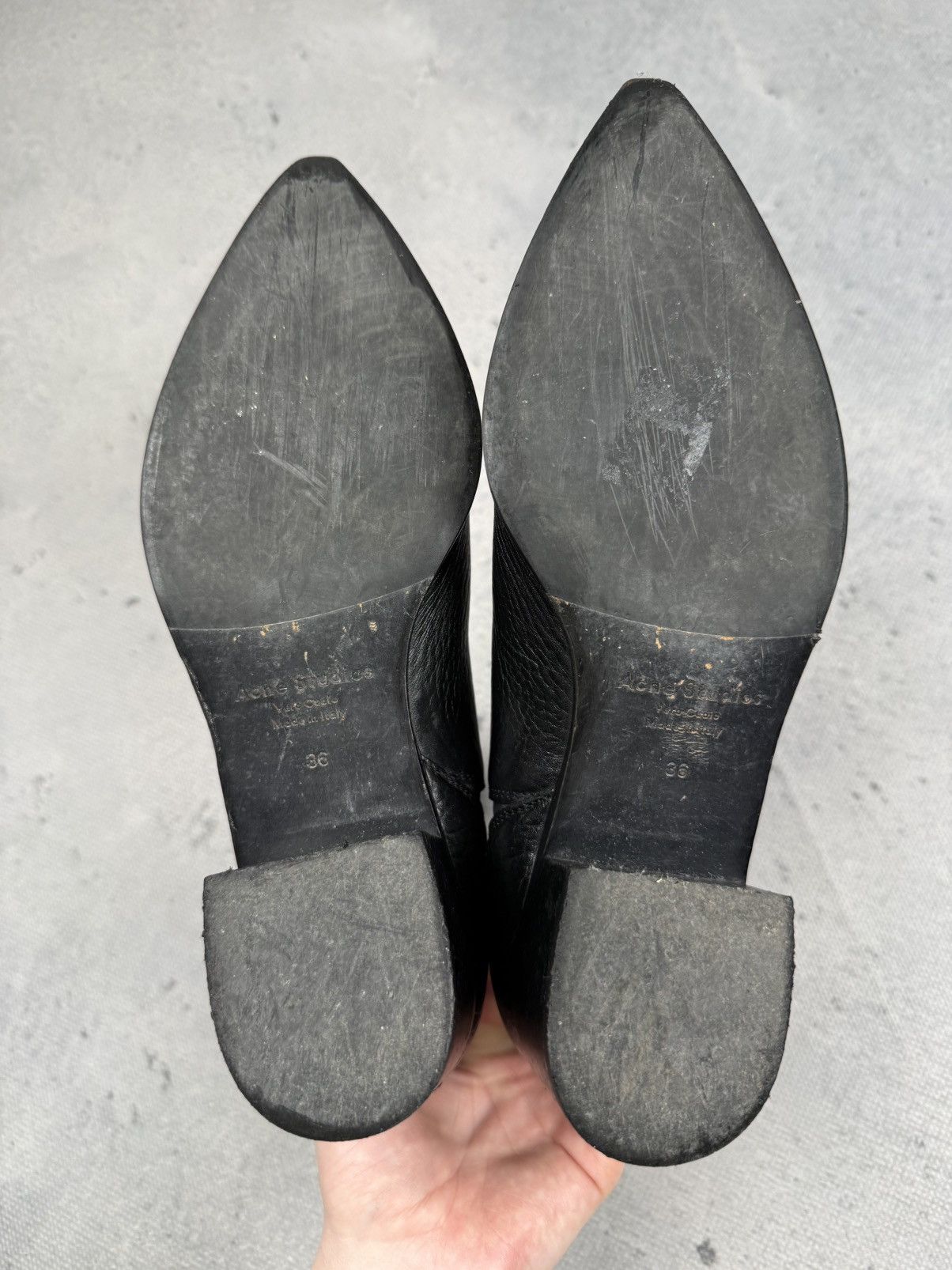 Acne Studios Acne Studios Jensen Black Leather Chelsea Boots Pointed Toe Size US 6 / IT 36 - 10 Thumbnail