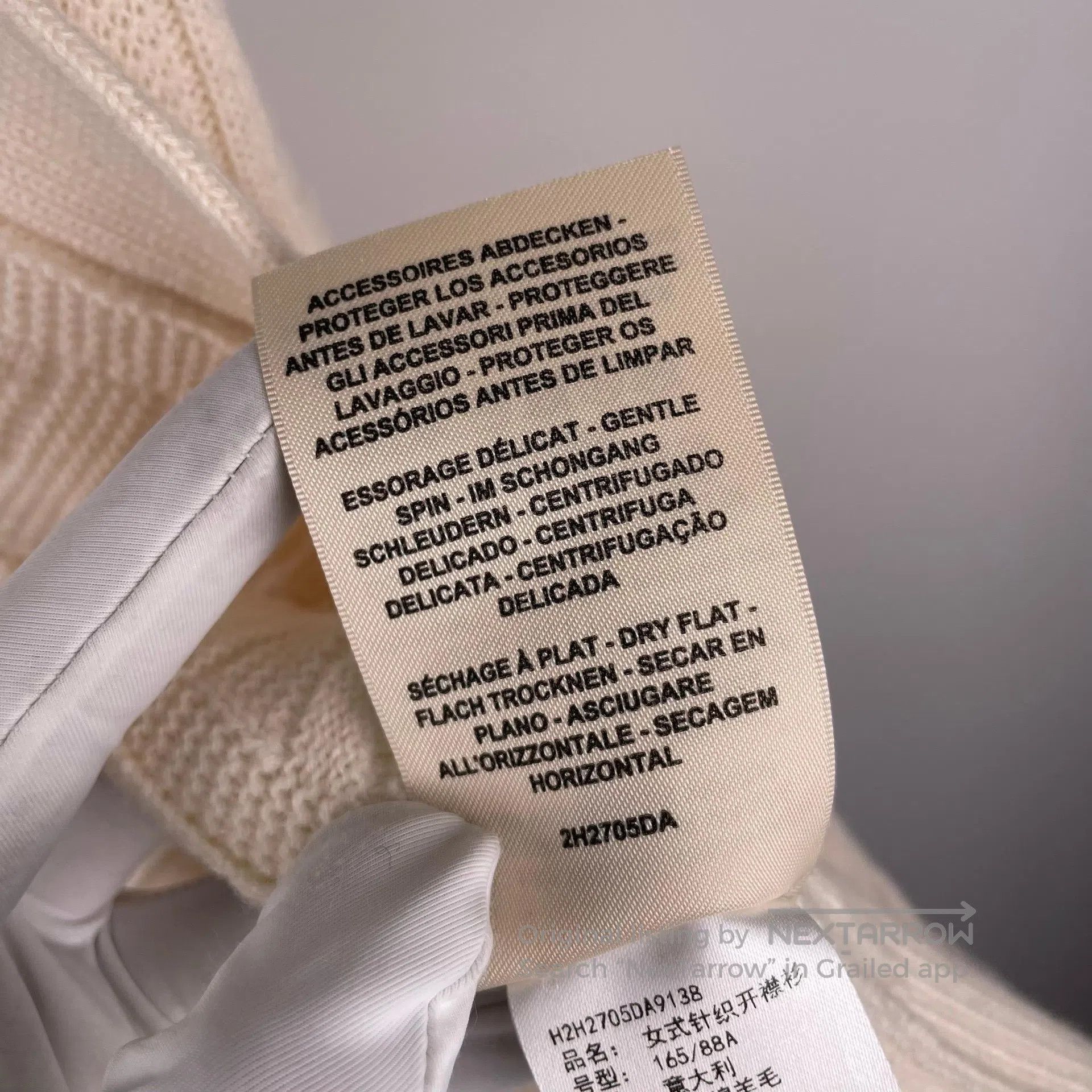 Hermes Hermes White Openwork Cashmere Knit Cardigan Jacket| Size XS / US 0-2 / IT 36-38 - 6 Thumbnail