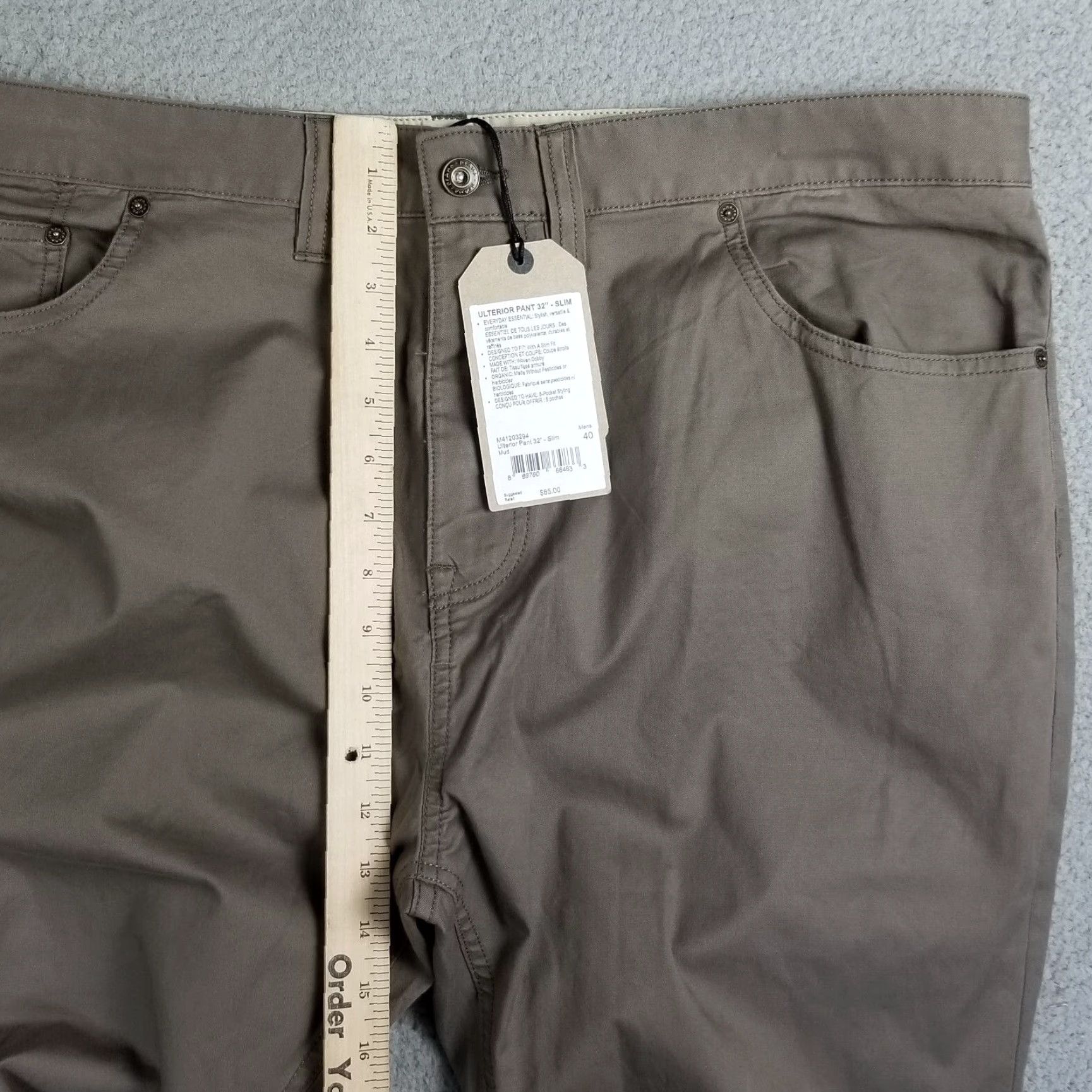 Prana VINTAGE Prana Pants Mens 40x32 Chino Slim Fit Cotton Blend Brown Casual Size US 40 / EU 56 - 6 Thumbnail