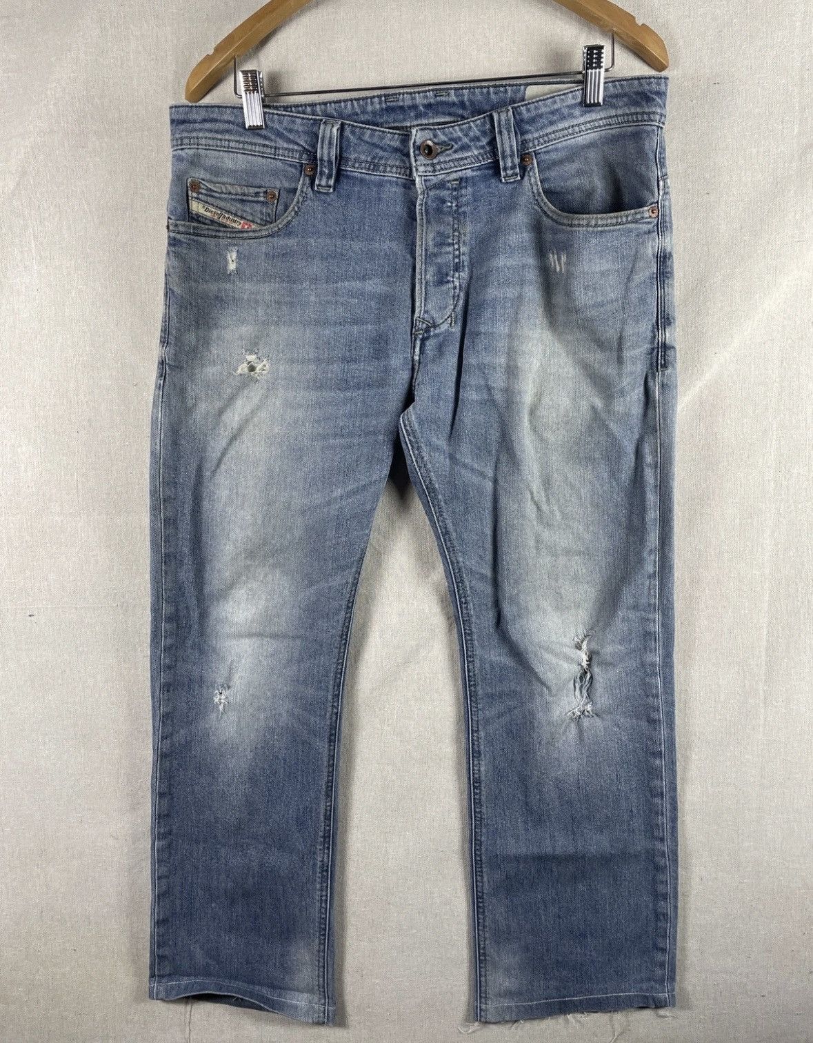 Diesel Safado Jeans, light wash sz 32 straight leg low waist