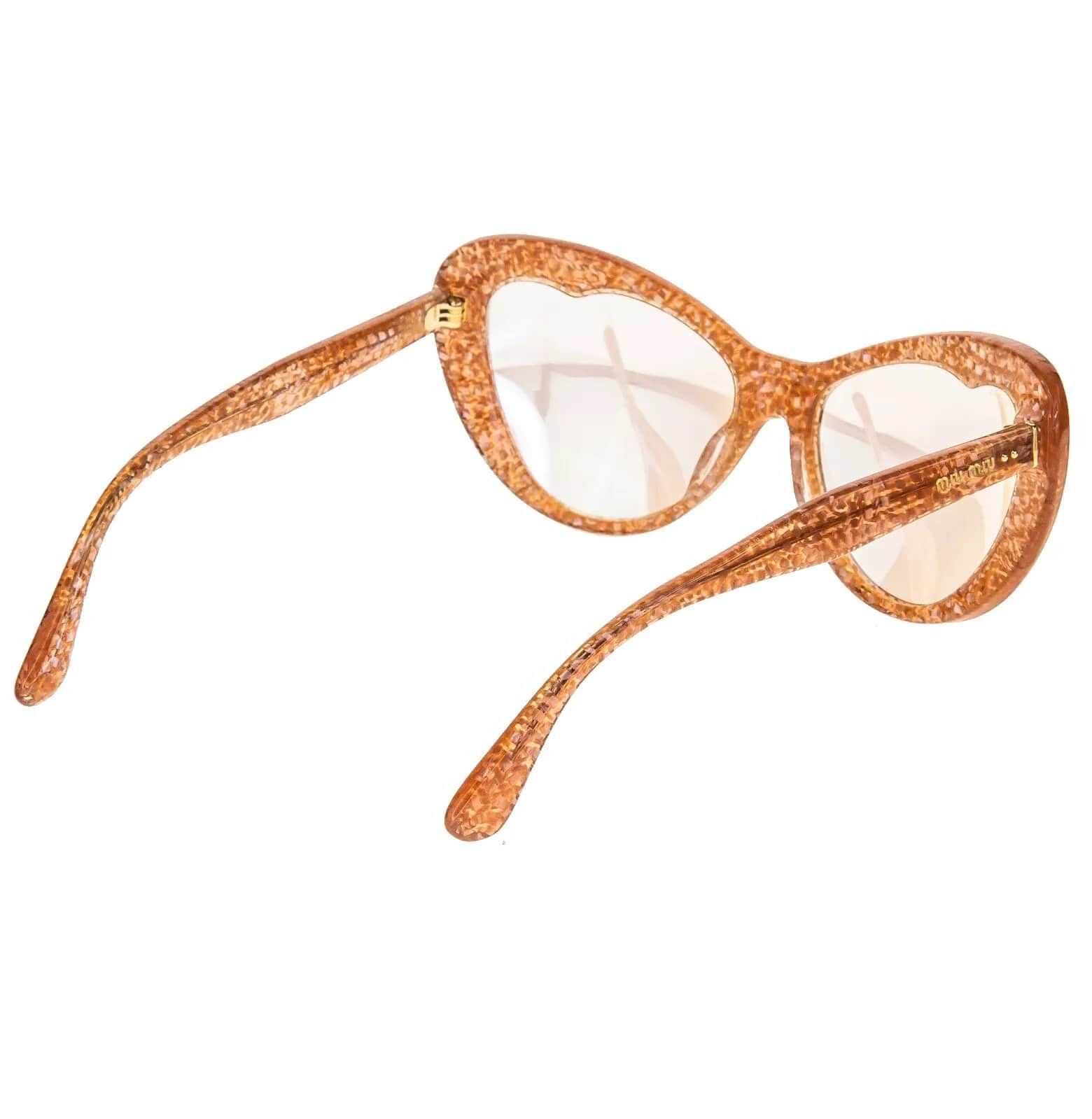 Miu Miu MIU MIU NOIR 04O Orange Apple Glitter Sequin SMU04O Size ONE SIZE - 3 Thumbnail