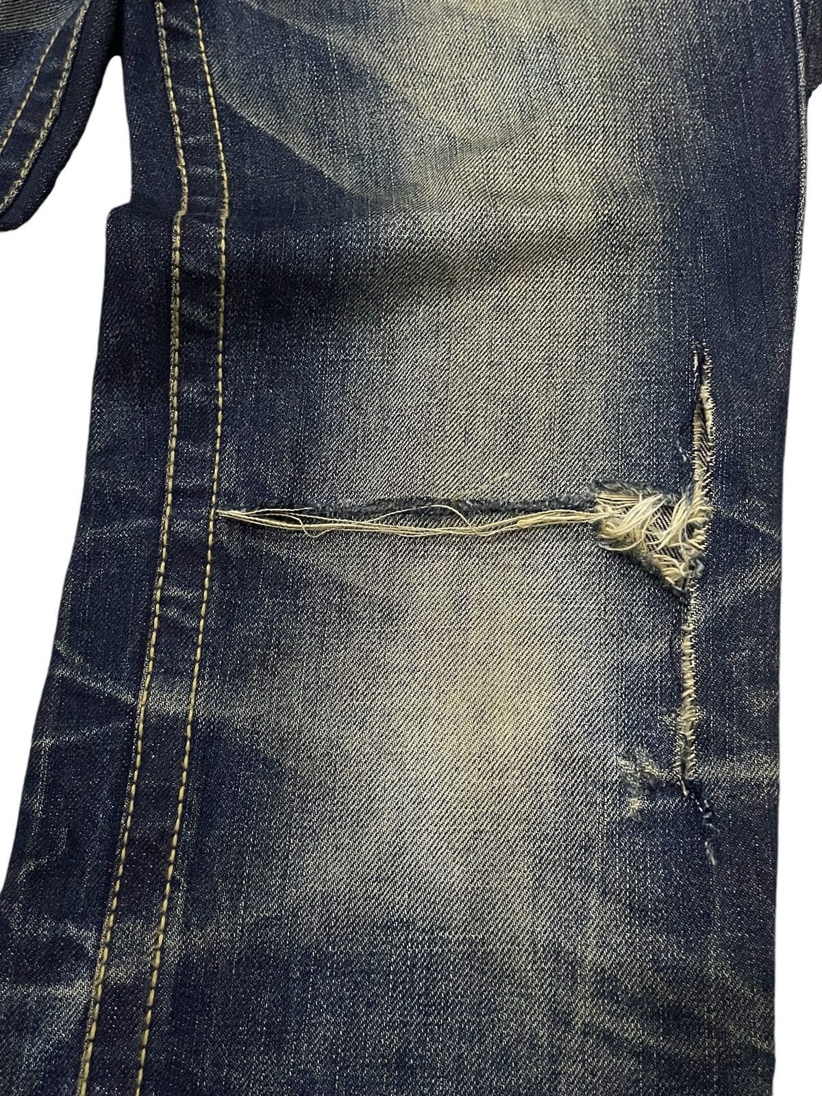 GOSTAR DE FUGA × Hysteric Glamour × Tornado Mart Lolita Japan Claw Mark Honeycomb Mud Wash Jeans Size US 30 / EU 46 - 6 Thumbnail