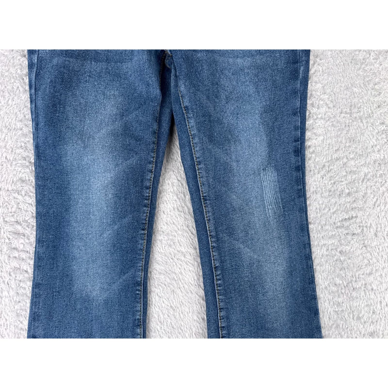 Shein SheIn Jeans Flared Denim Blue 26 30in Mid Rise Cotton Blend Stretch Regular Women Pants Vintage No Size 26" / US 2 / IT 38 - 3 Thumbnail