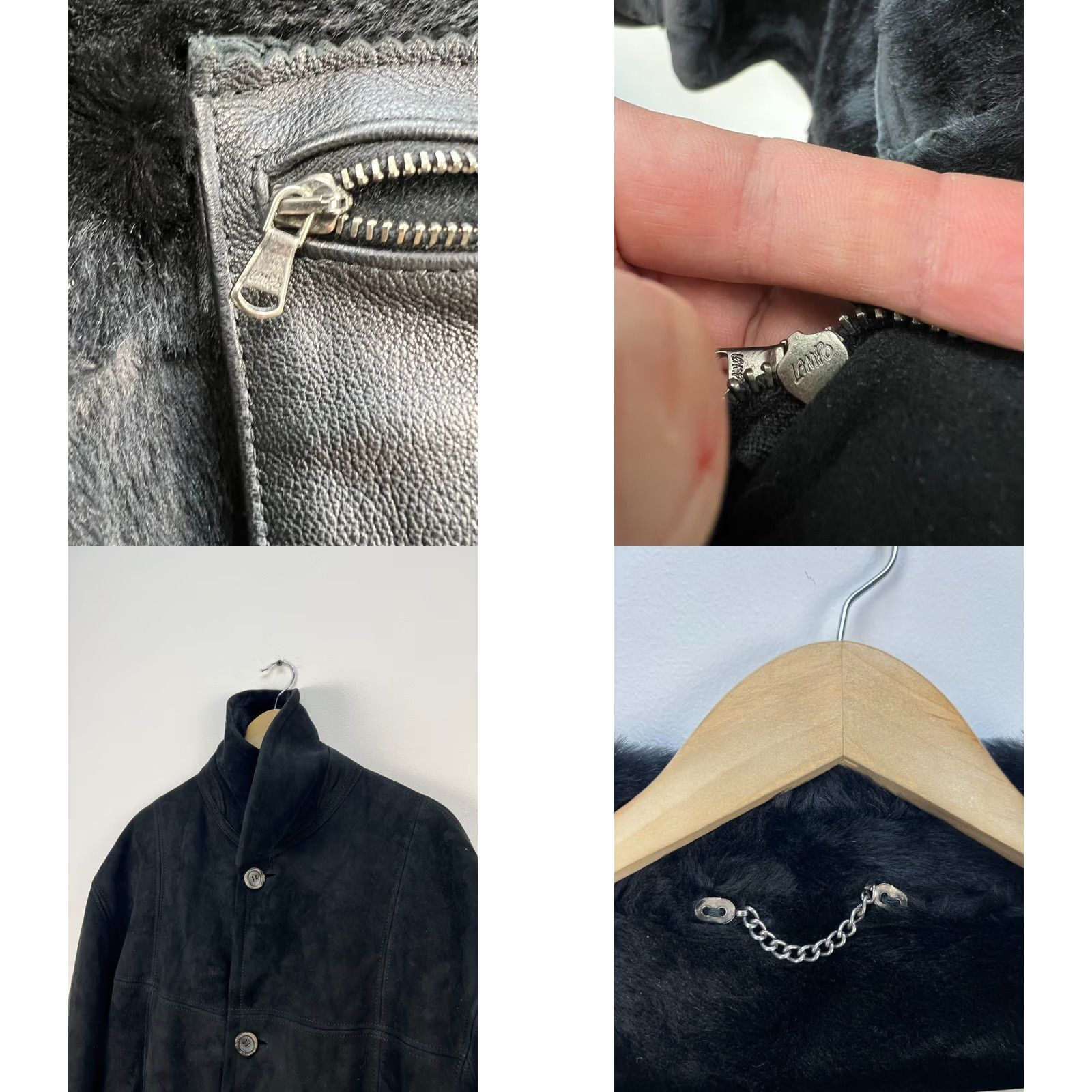 Gallotti Gallotti Shearling Best of the Best Jacket Mens Wool Lamb Skin Black Sz 56 Vintage Size US XL / EU 56 / 4 - 8 Thumbnail