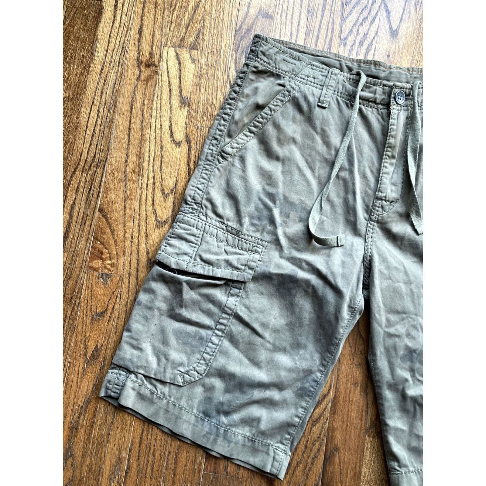 True Religion True Religion Cargo Shorts Mens 34 Camouflage Trooper Grunge Military Drawstring Size US 34 / EU 50 - 2 Thumbnail