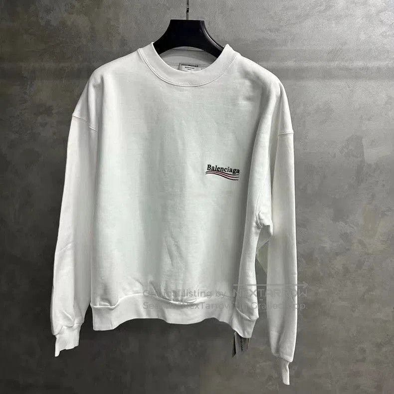 Balenciaga Balenciaga White Coke Embroidery Sweatshirt. Size US S / EU 44-46 / 1 - 1 Thumbnail