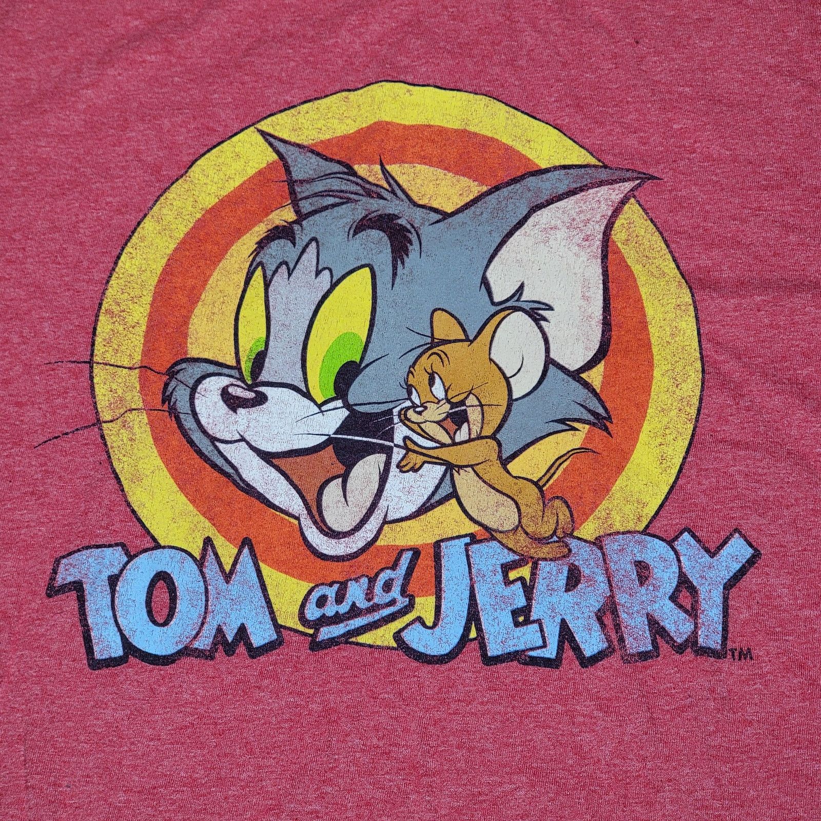Other Tom & Jerry Unisex Red Tee Classic Logo - Size Large Size US L / EU 52-54 / 3 - 2 Thumbnail