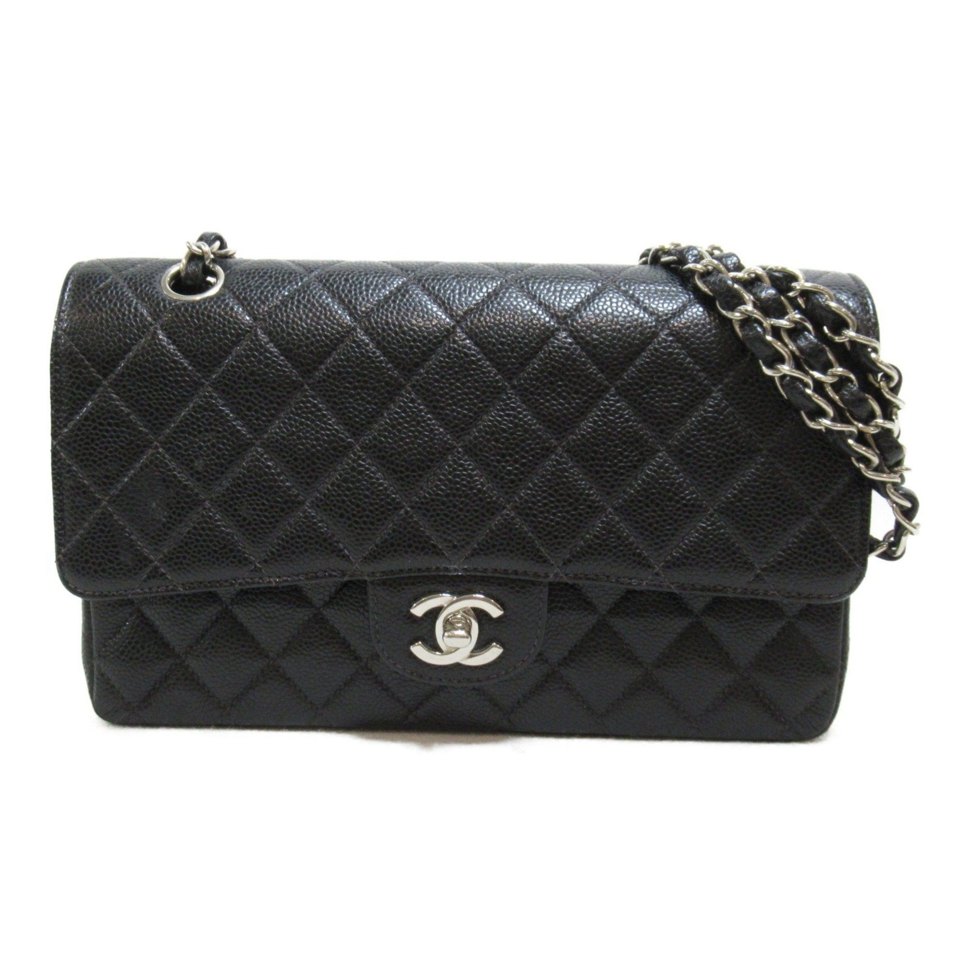 image of Chanel Matelasse Chainshouldershoulder Bag Black Caviar Skin [Grained Calf], Women's