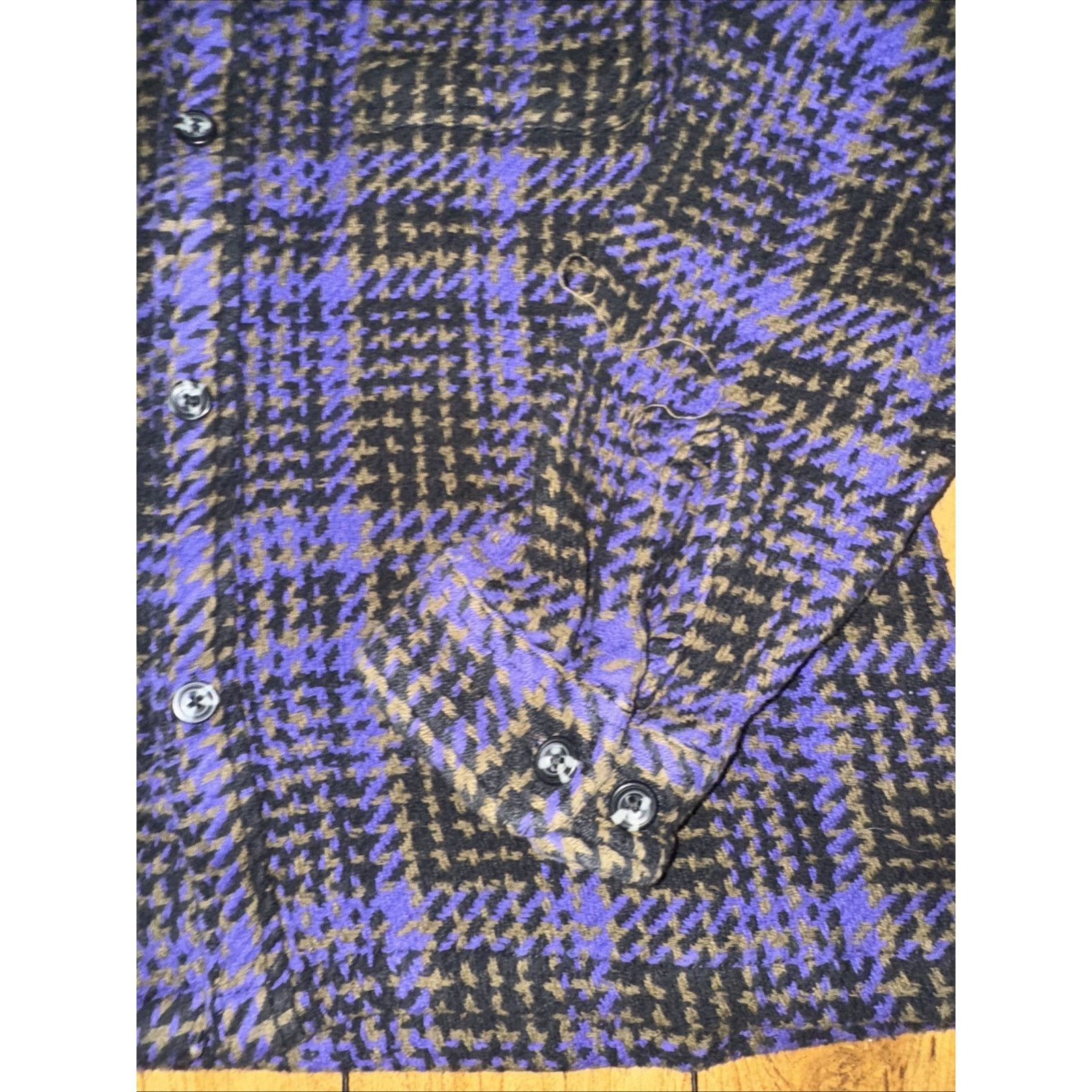 Urban Outfitters × Vintage Urban Outfitters Double Pocket Wolf Fang Plaid Knit Jacket M Size US M / EU 48-50 / 2 - 2 Thumbnail