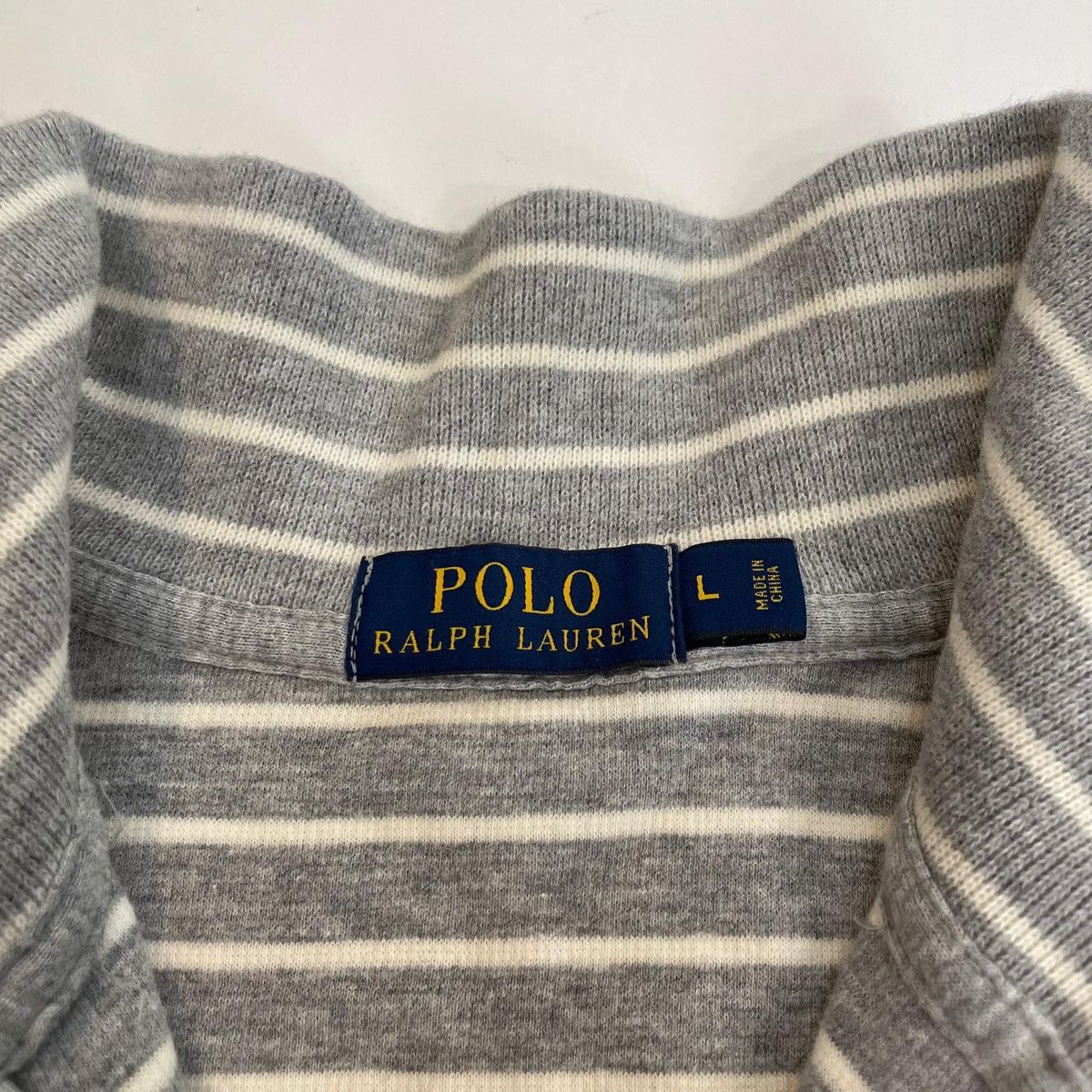 Polo Ralph Lauren Polo Ralph Lauren Striped Grey Half Zip Sweater Jumper Size US L / EU 52-54 / 3 - 4 Thumbnail