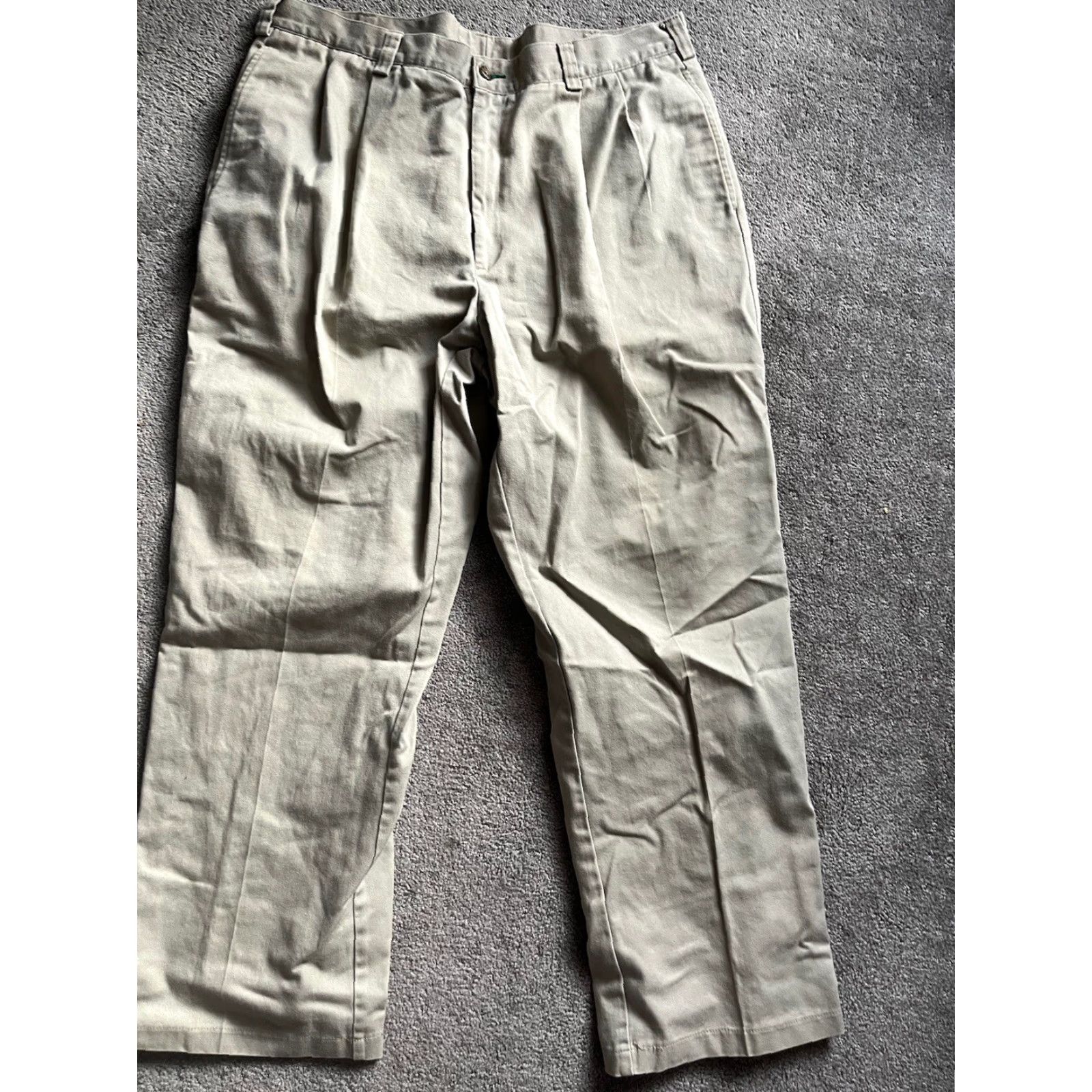 Tommy Hilfiger Tommy Hilfiger Mens Dress Pants Straight Leg Pleated Front Beige 38x30 Size 38 Regular N/A Size US 38 / EU 54 - 3 Thumbnail