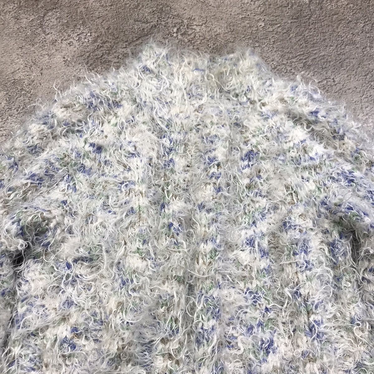 Vintage Vintage 90s Oversized Mohair Knit Sweater Abstract Grunge S Size S / US 4 / IT 40 - 3 Thumbnail