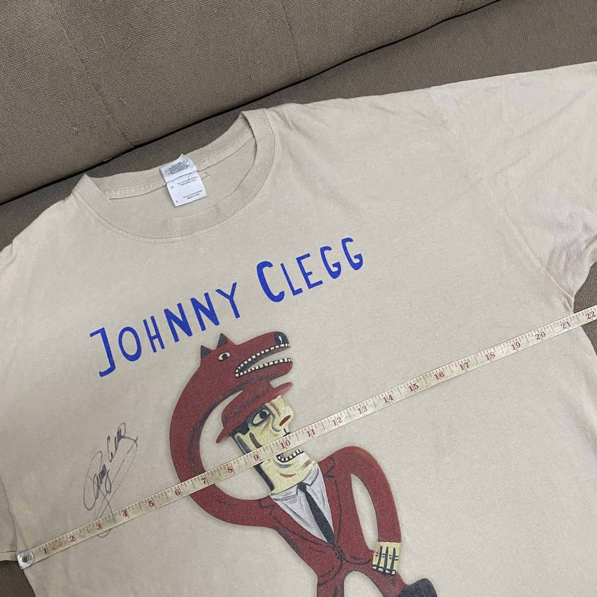 Band Tees VINTAGE JOHNNY CLEGG HUMAN TOUR 2011 Size US L / EU 52-54 / 3 - 6 Thumbnail