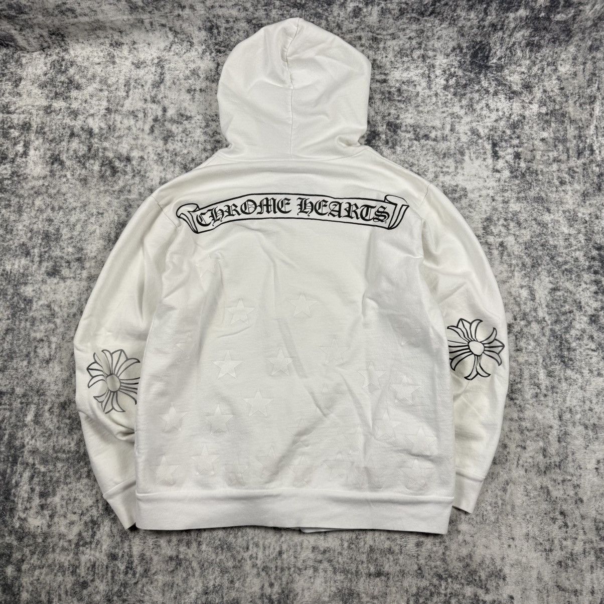 Chrome Hearts Chrome Hearts Vintage Horseshoe ‘White’ Zip Hoodie Size US L / EU 52-54 / 3 - 7 Thumbnail