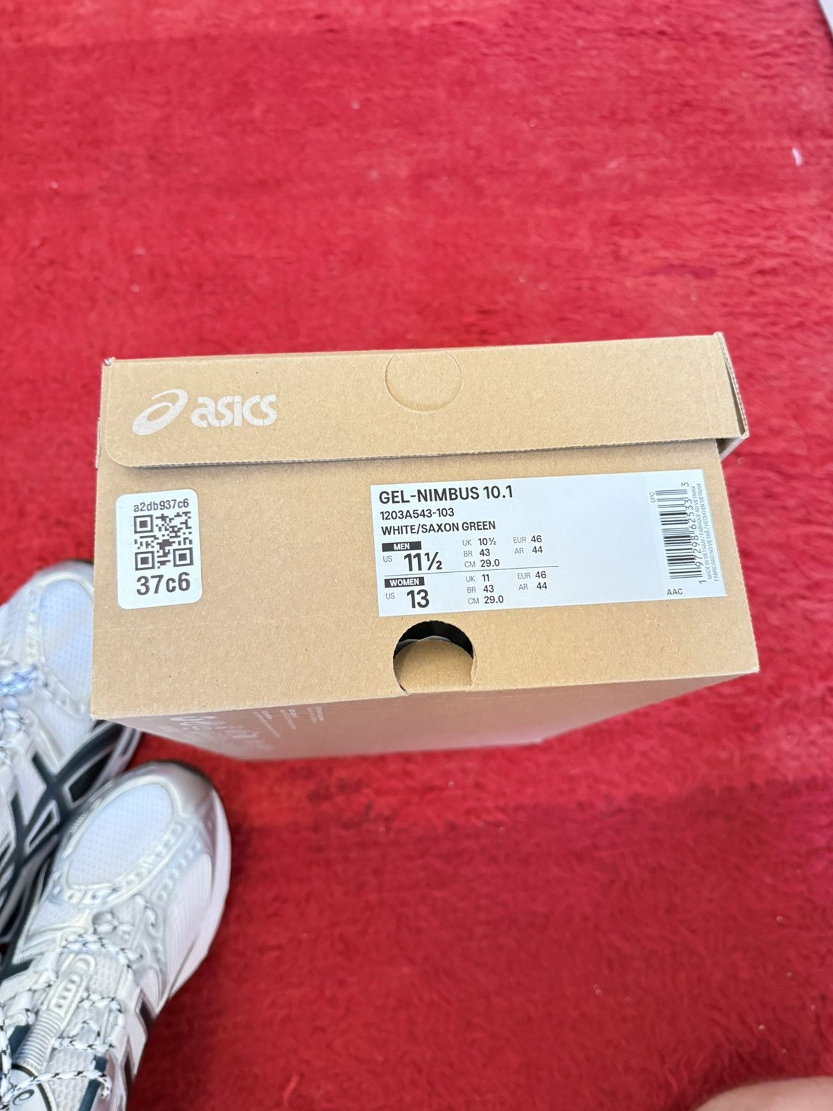 Asics ASICS gel nimbus 10.1 white Saxon green Size US 11.5 / EU 44-45 - 6 Thumbnail