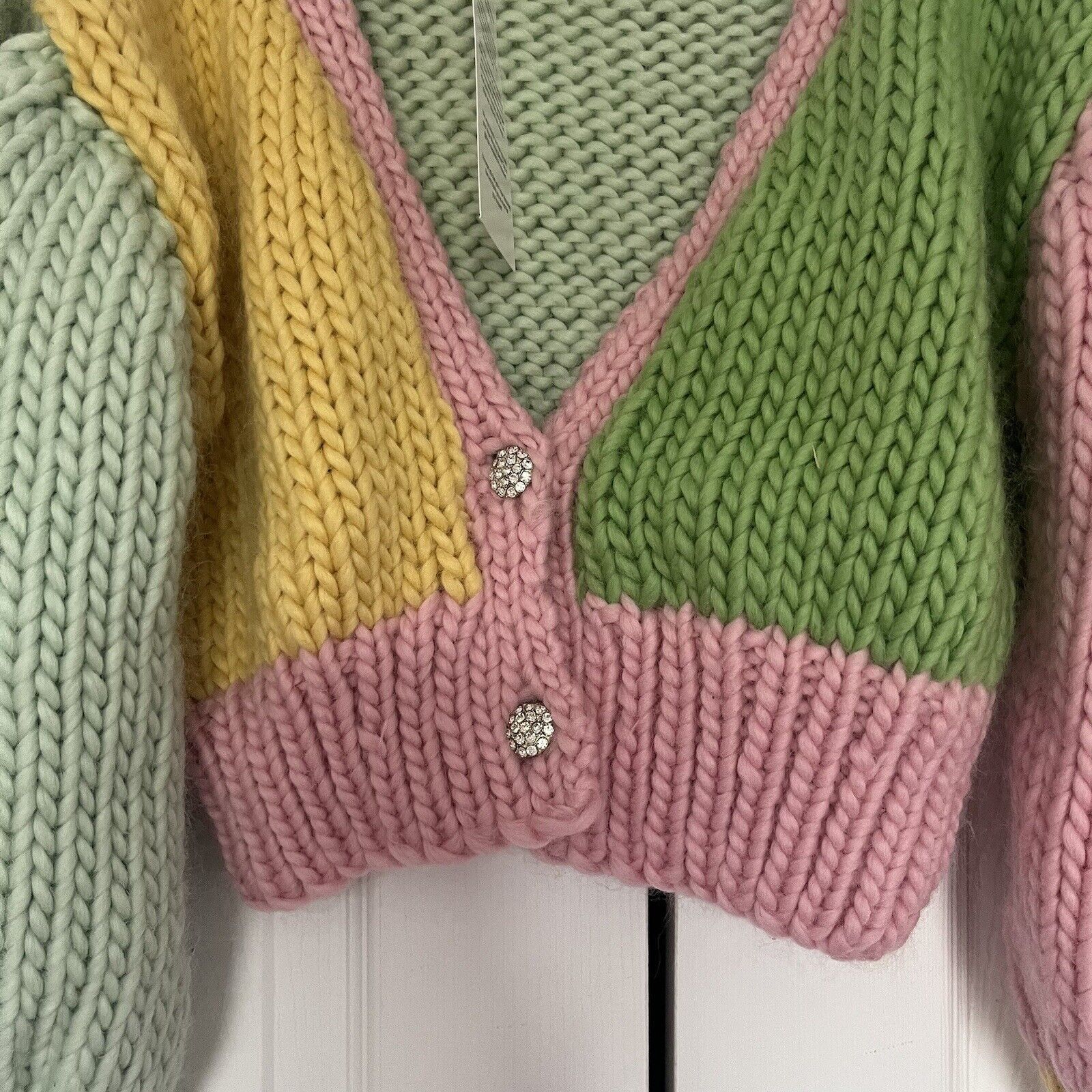 Hope Hope Macaulay Sparkle Button Multicolored Crop Cardigan XL Size XL / US 12-14 / IT 48-50 - 2 Thumbnail