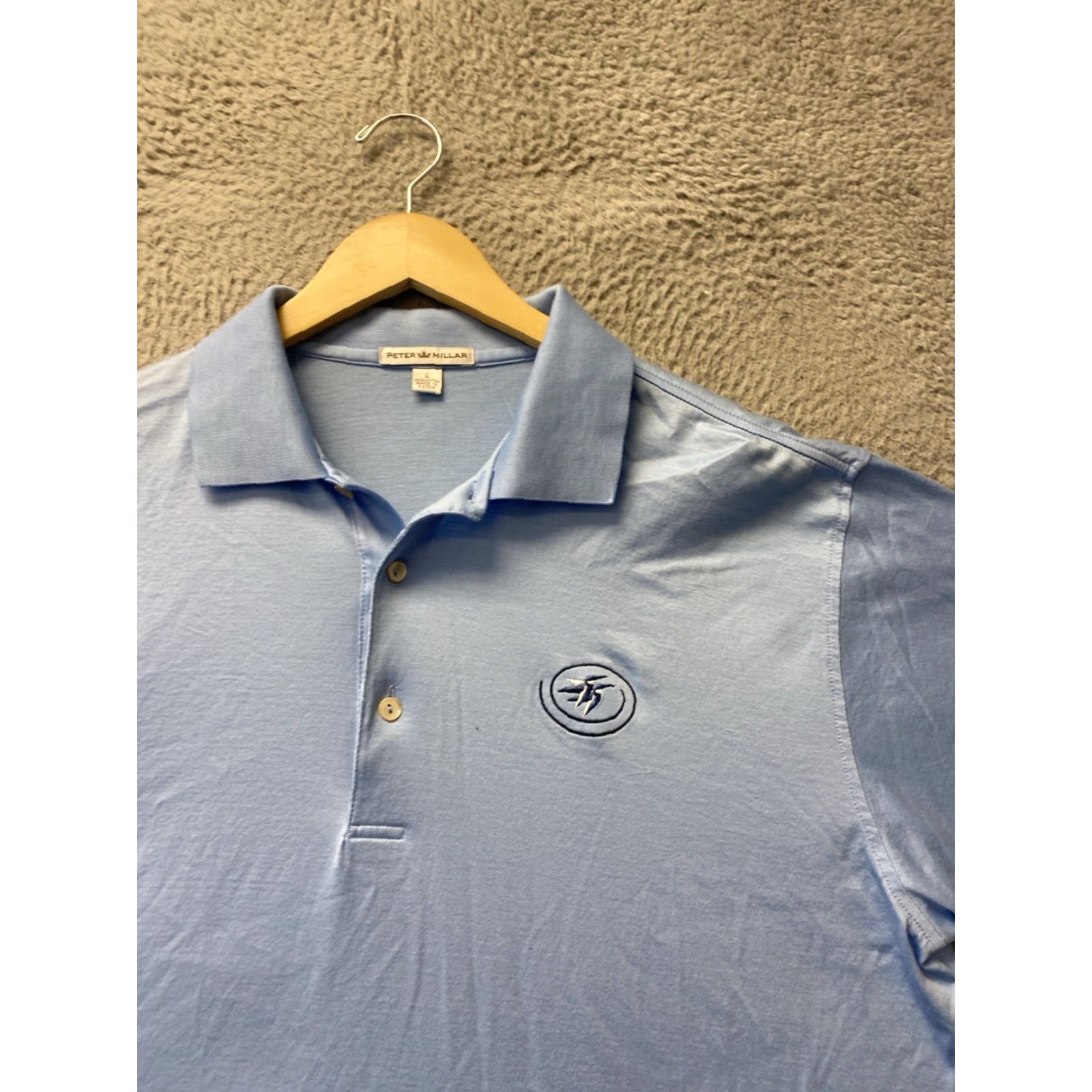 Peter Millar PETER MILLAR Summer Comfort Polo Shirt Mens L Blue Short Sleeve Breathable Golf Tennis 14822 Size US L / EU 52-54 / 3 - 2 Thumbnail