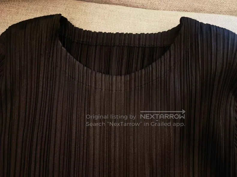 Issey Miyake Issey Miyake Black Window Grille Hollow Hem Crew Neck Pull Size M / US 6-8 / IT 42-44 - 6 Thumbnail