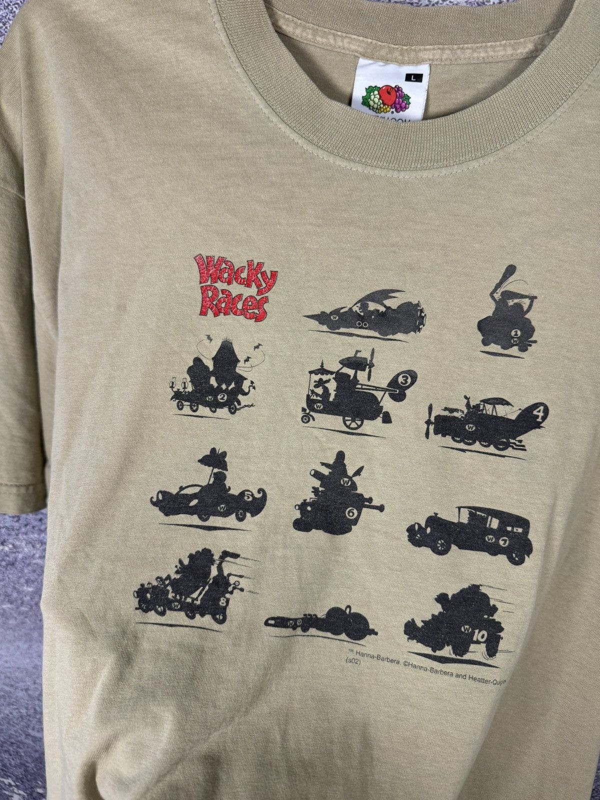 Cartoon Network × Fruit Of The Loom Wacky Races Hanna Barbera Vintage 2002 T-Shirt Large Size US L / EU 52-54 / 3 - 9 Thumbnail