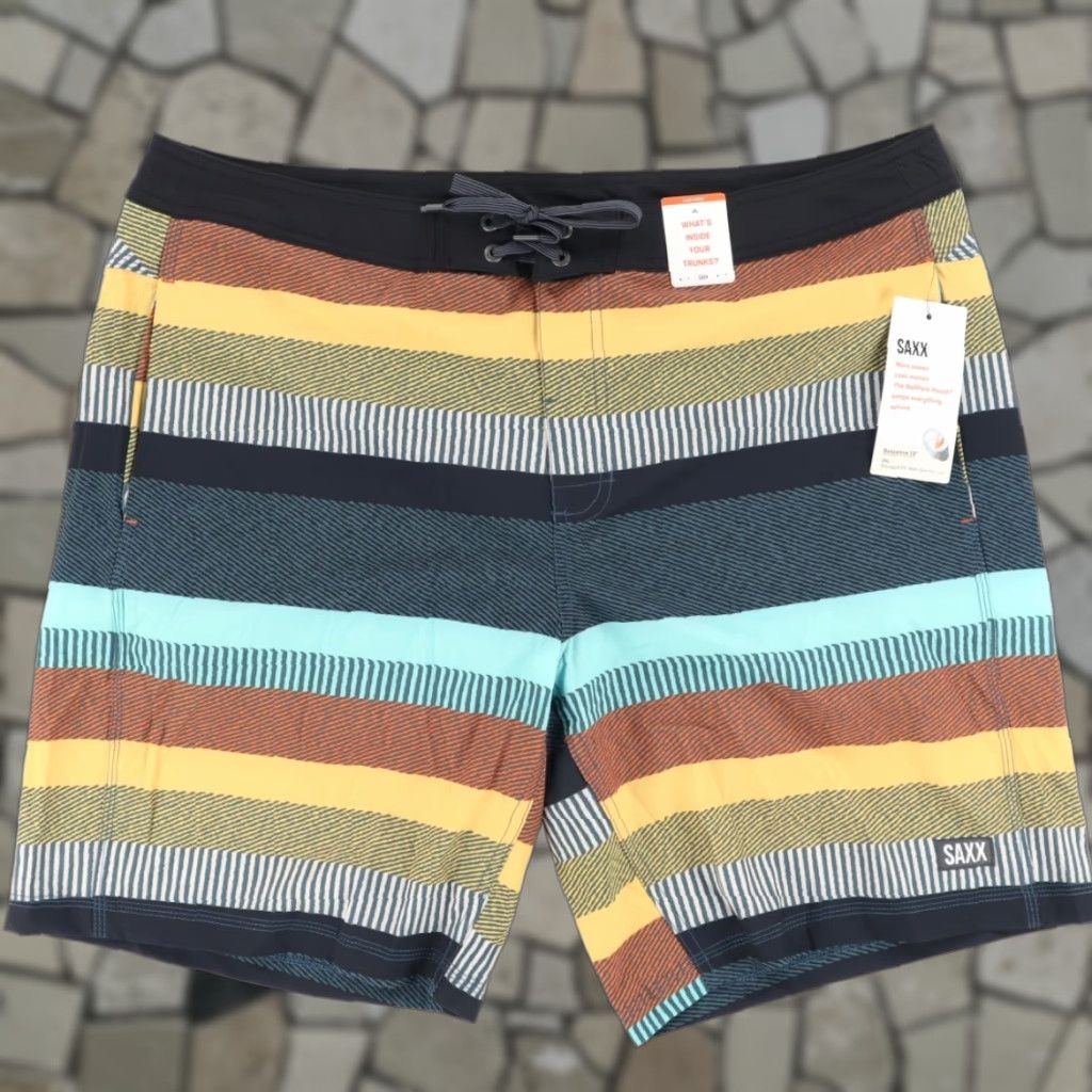 Vintage Saxx High Stretch Betawave Boardie 19 Shorts Striped Men's 38 Size US 38 / EU 54 - 1 Thumbnail