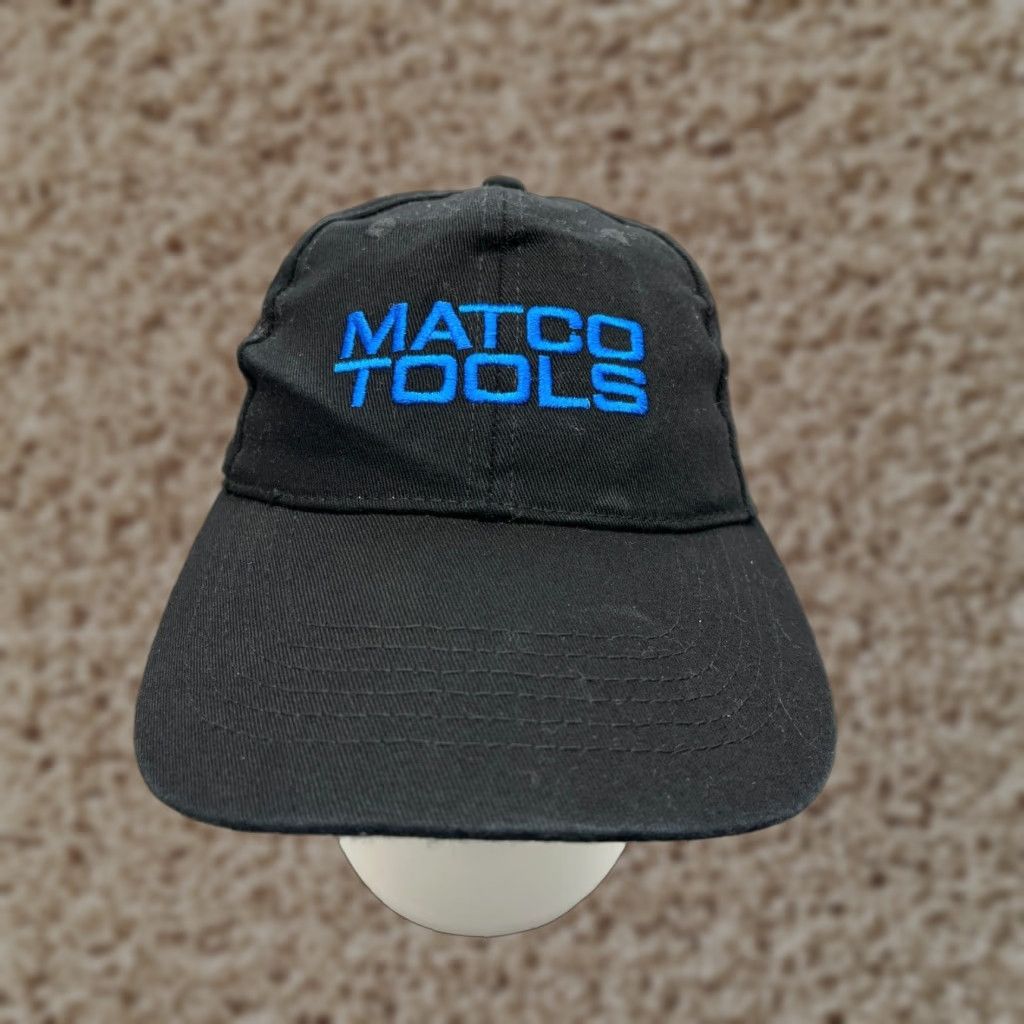 Vintage Matco Tools Hat Cap Adjustable One Size Black Cotton Twill Baseball Cap Logo, Tools, Mechanic Mens, Adult Hat Size ONE SIZE - 1 Thumbnail