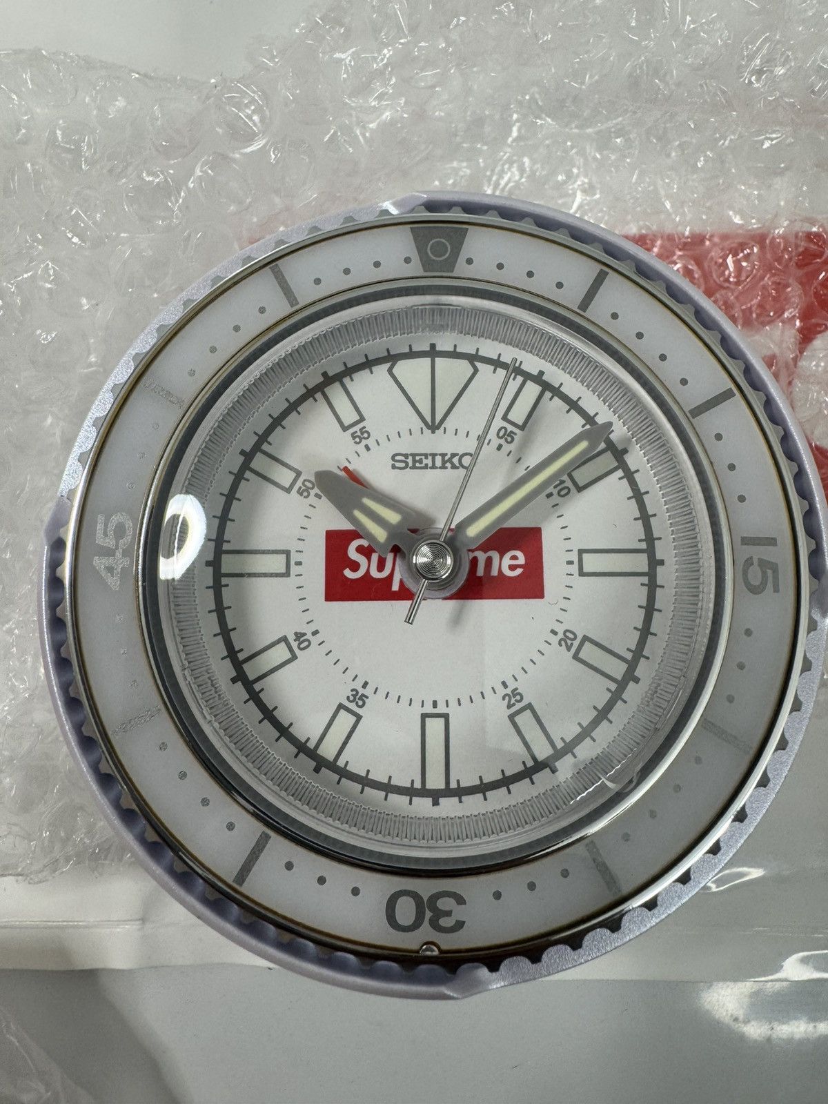 Supreme Seiko Mai Alarm Clock White