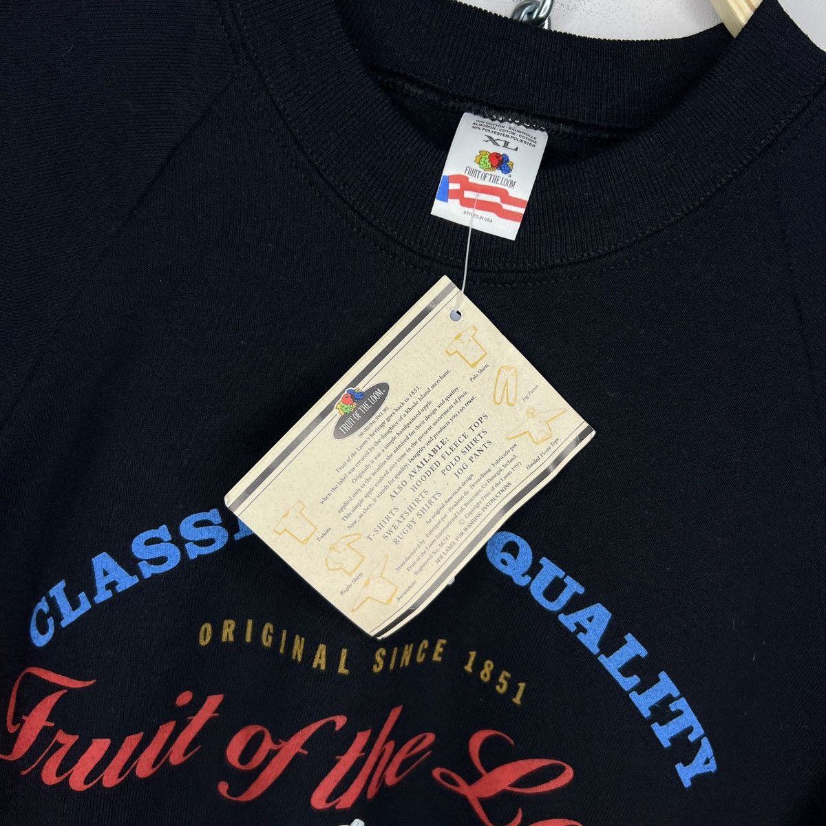 Fruit Of The Loom × Vintage Vintage 90s Fruit of the loom sweatshirt Crewneck Size US XL / EU 56 / 4 - 6 Thumbnail