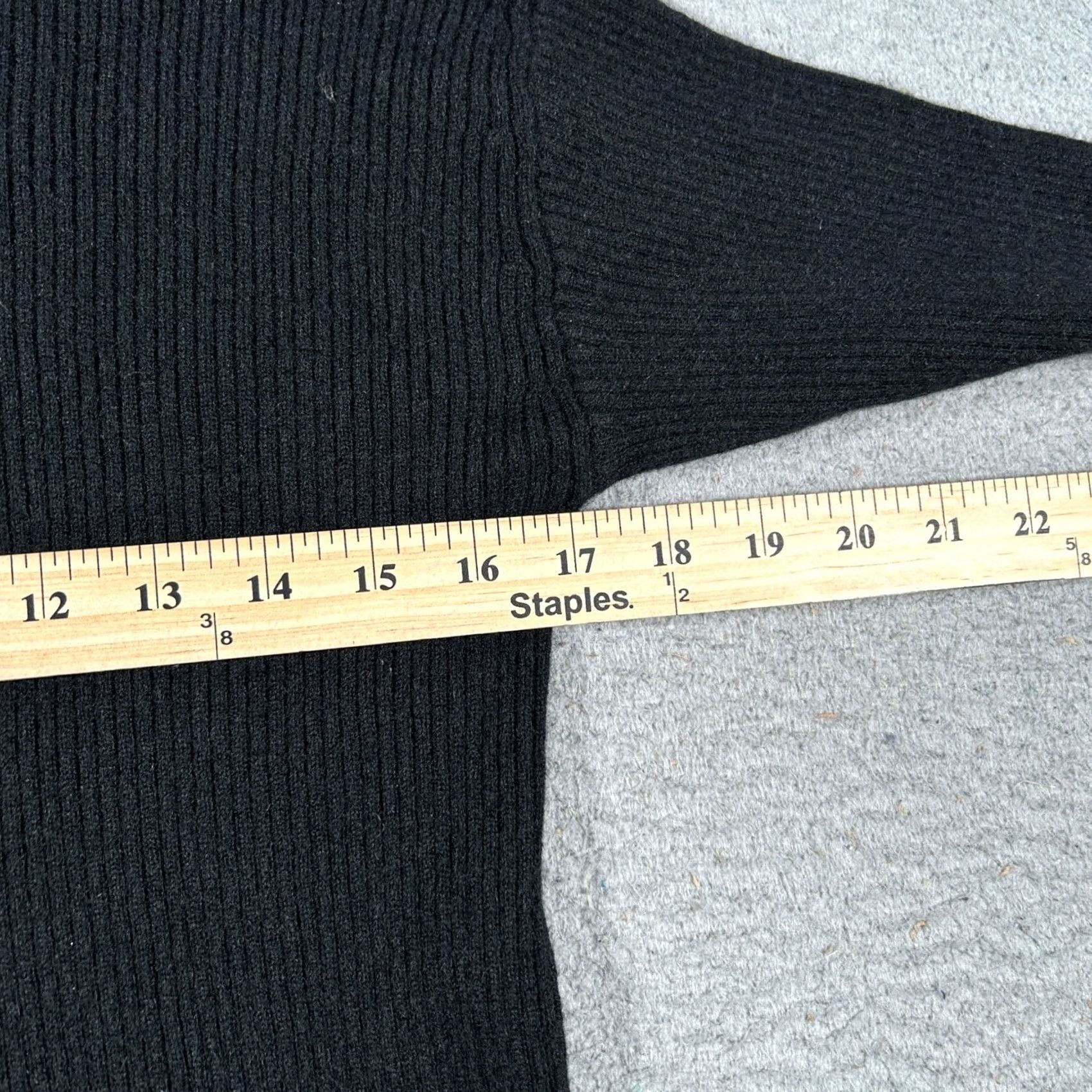 Vintage State Cashmere Sweater Womens Small Black Ribbed Crew Neck Long Sleeve Size S / US 4 / IT 40 - 5 Thumbnail