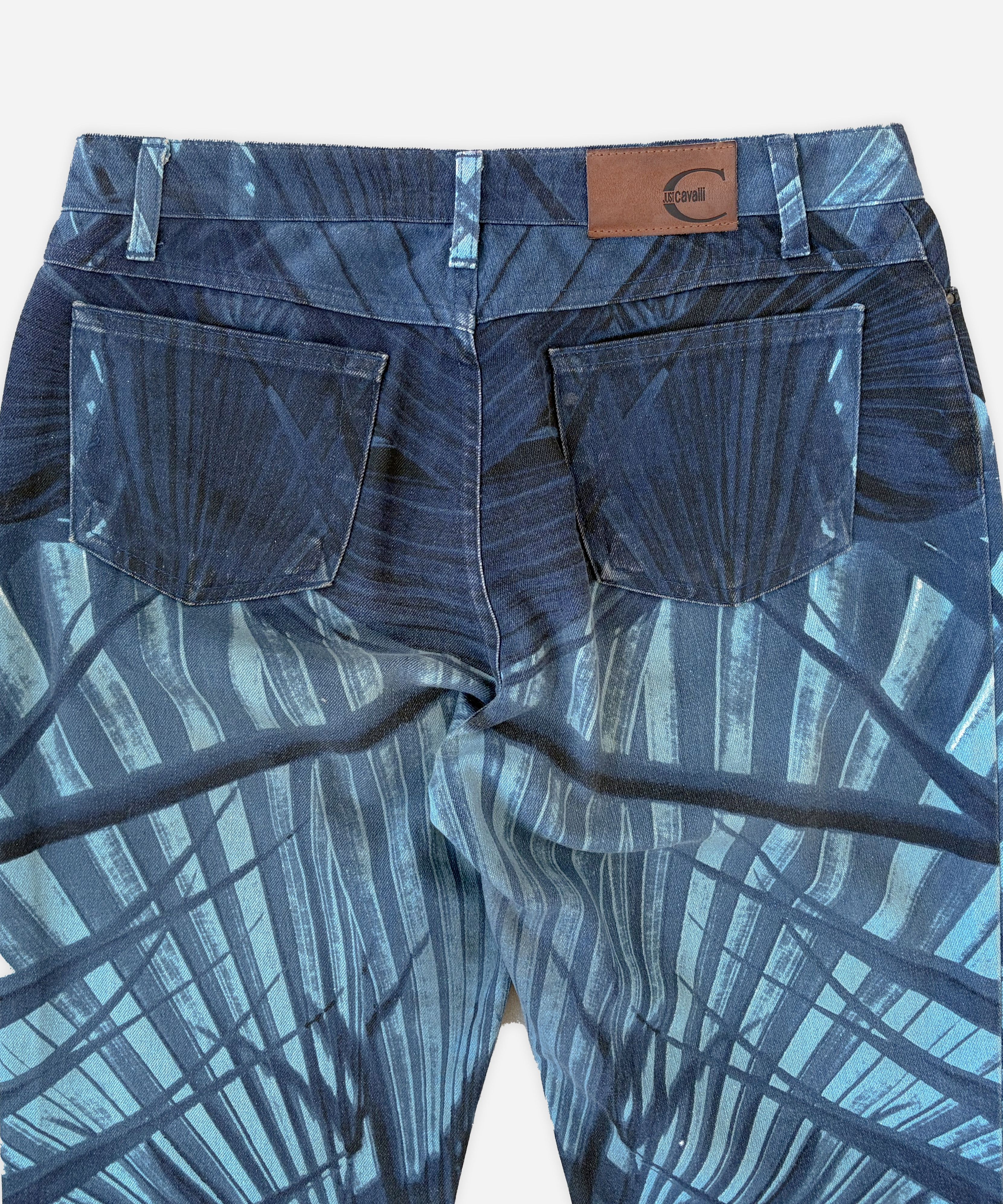 Roberto Cavalli Roberto Cavalli Jeans Cropped Print Denim Blue Navy 90s Size 30" / US 8 / IT 44 - 4 Thumbnail