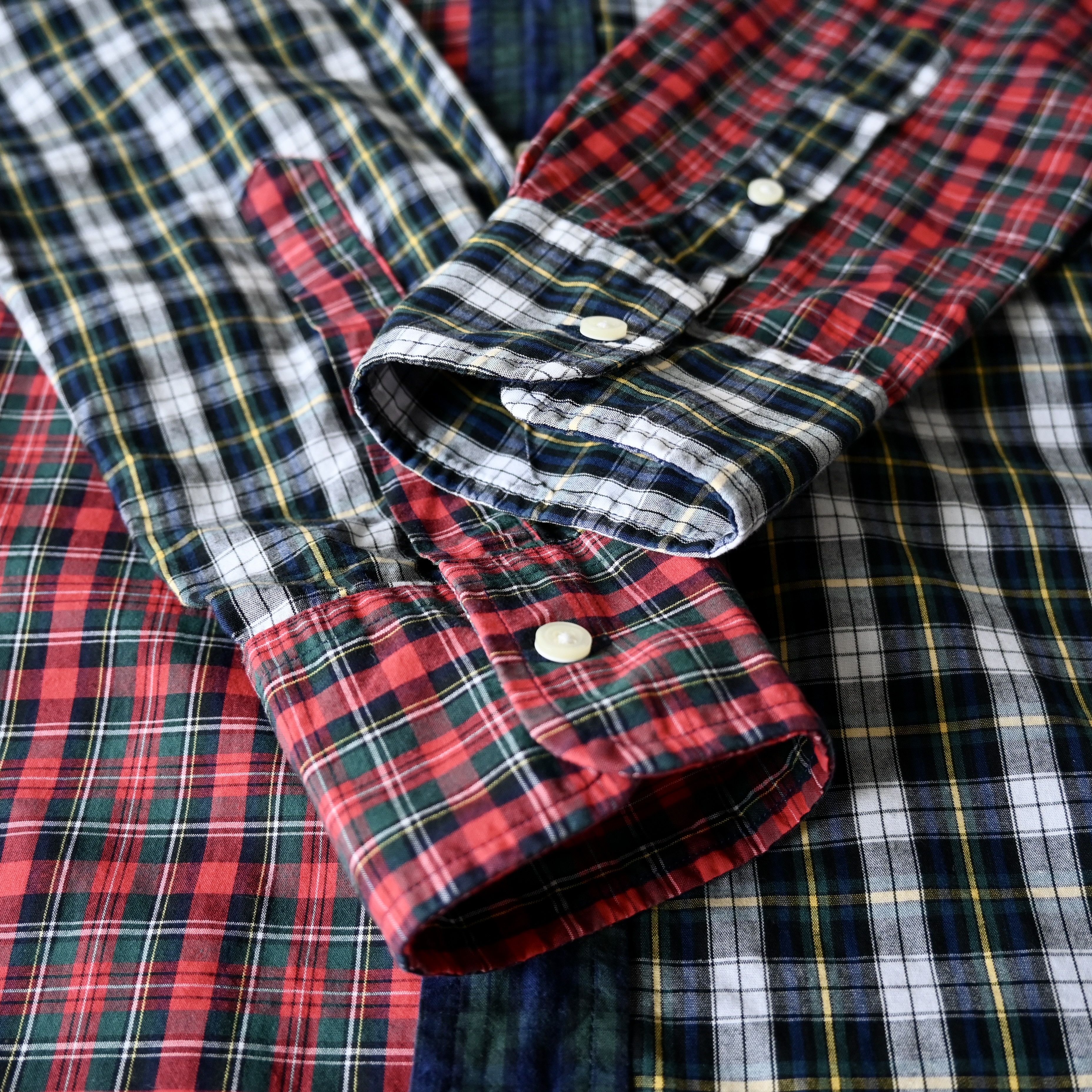 Vintage VTG 2000s KEATON CHASE crazy plaid BD shirt made in USA Size US S / EU 44-46 / 1 - 9 Thumbnail