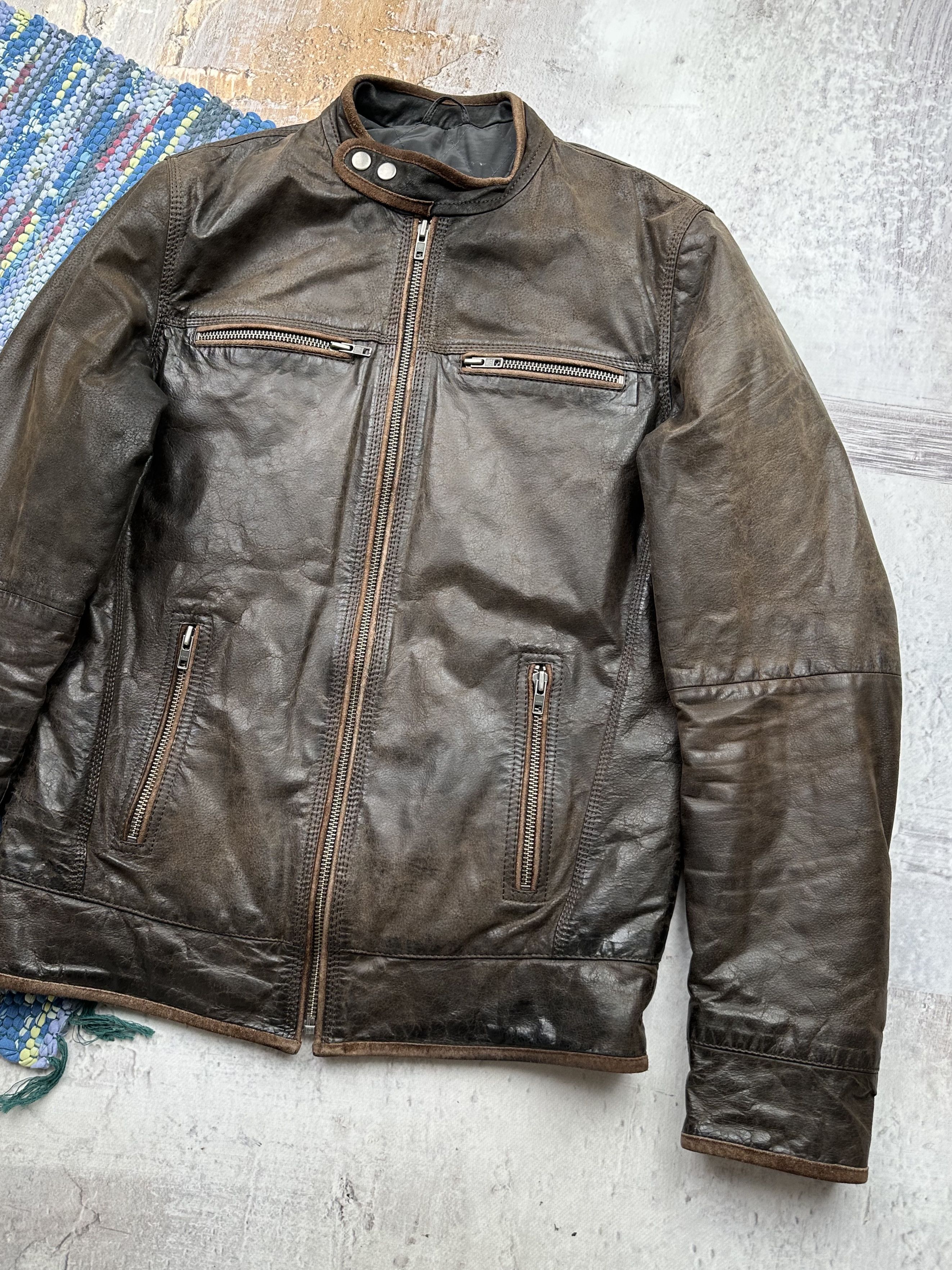 Vintage Vintage Faded Leather Jacket A77(312)D15 Size US M / EU 48-50 / 2 - 3 Thumbnail