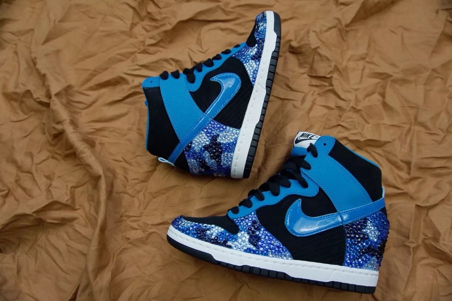 Nike Swarovski Crystal Camo Nike Dunk Sky Hi Wedge Size US 5.5 / IT 35.5 - 3 Thumbnail